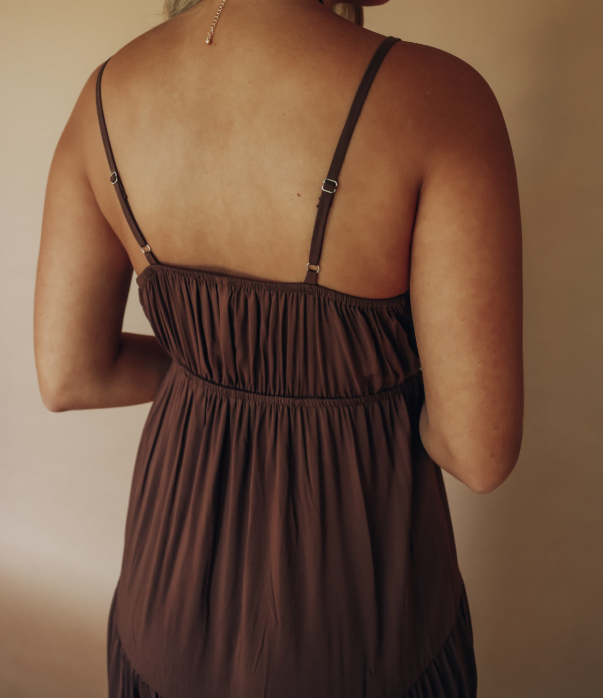 Beach Days Brown Midi Dress