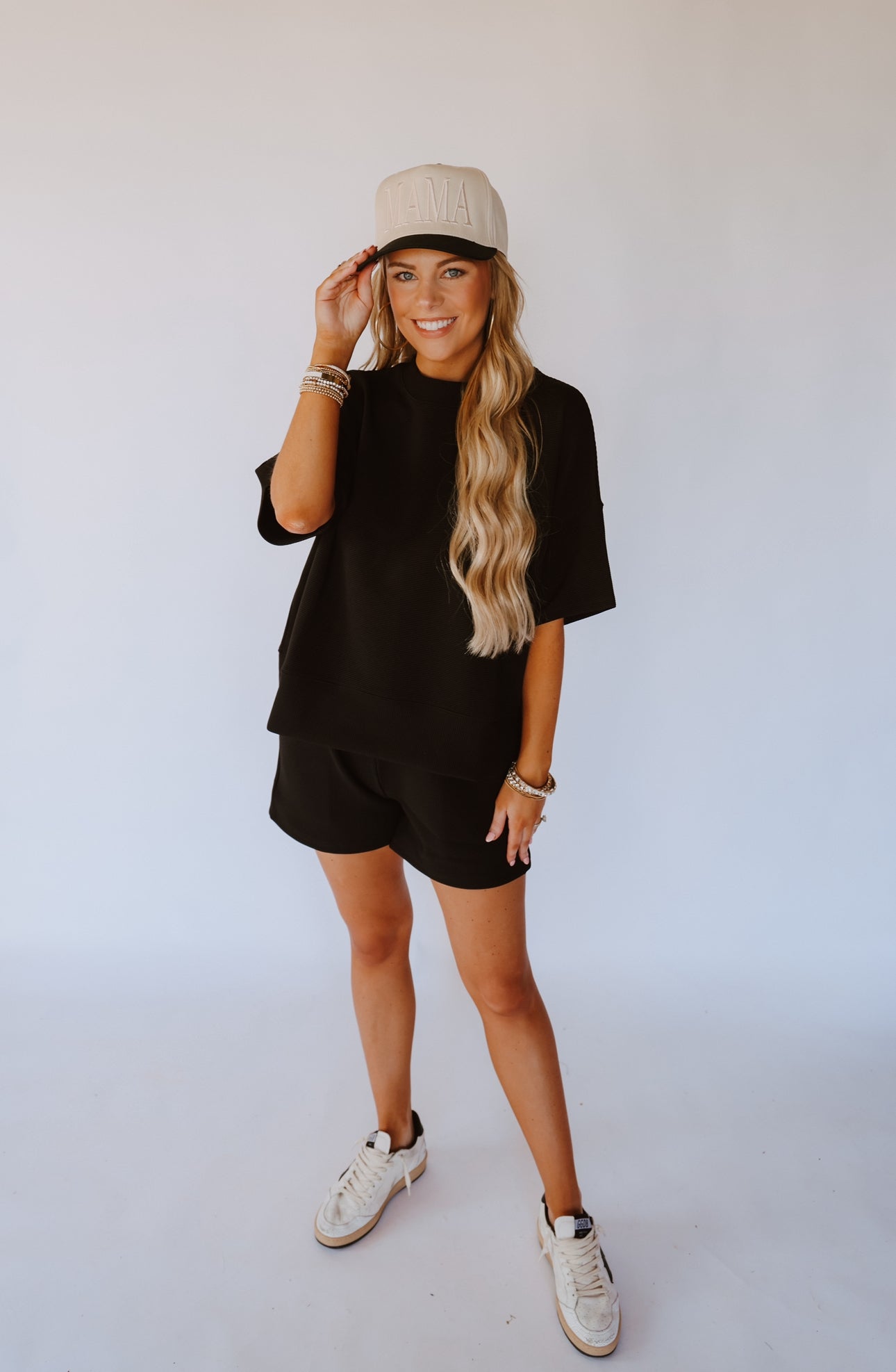Everyday Ribbed Short Set - Black