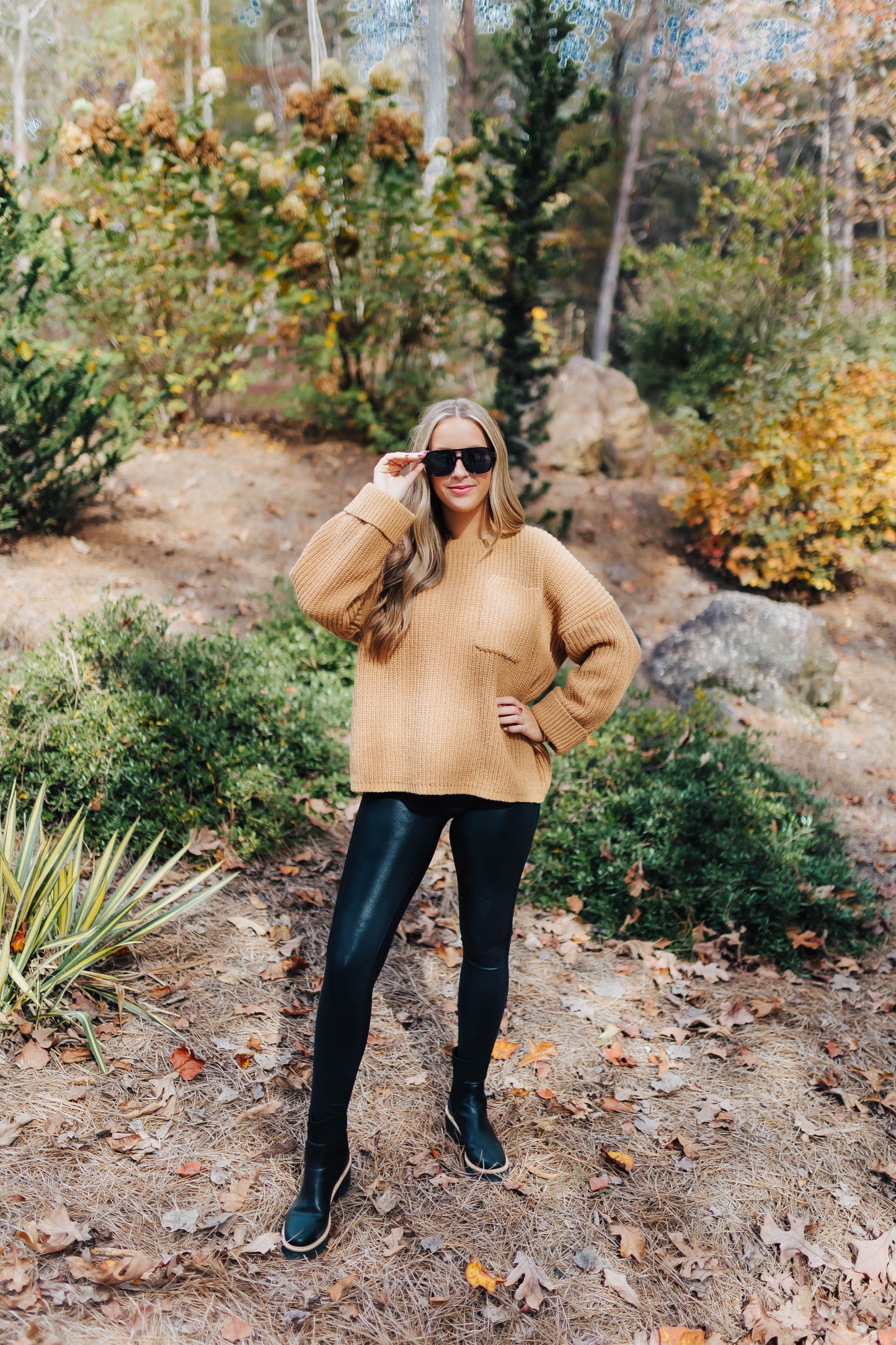 Camel Sweater Top
