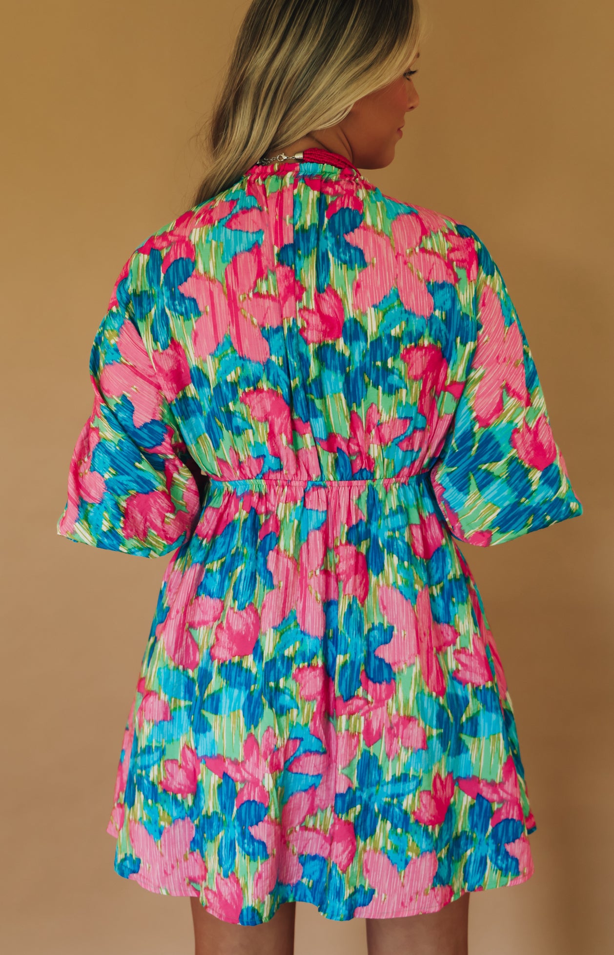Tropical Bloom Mini Dress