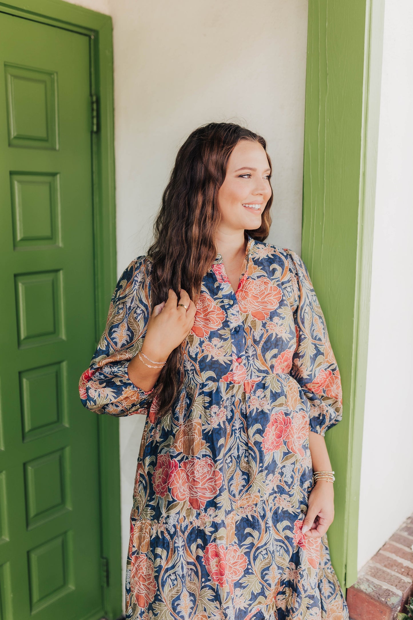 Indigo Ember Midi Dress