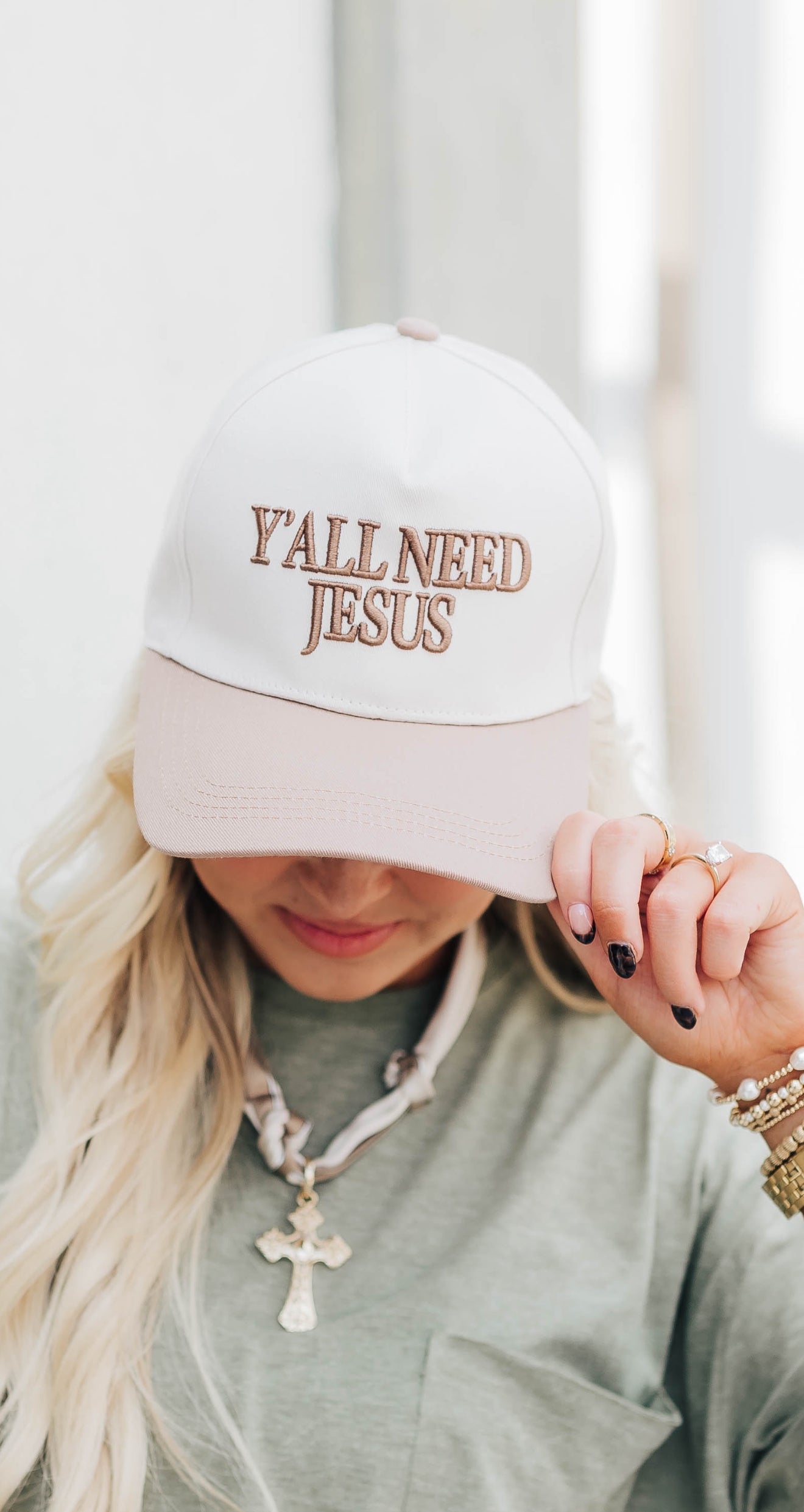 "Y'all Need Jesus" Mocha Trucker Hat