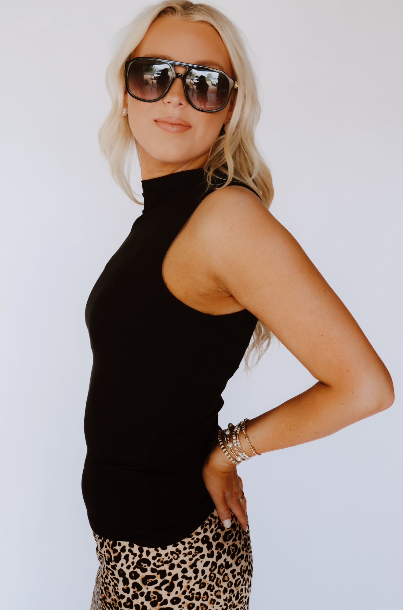 Midnight Mock Neck Top