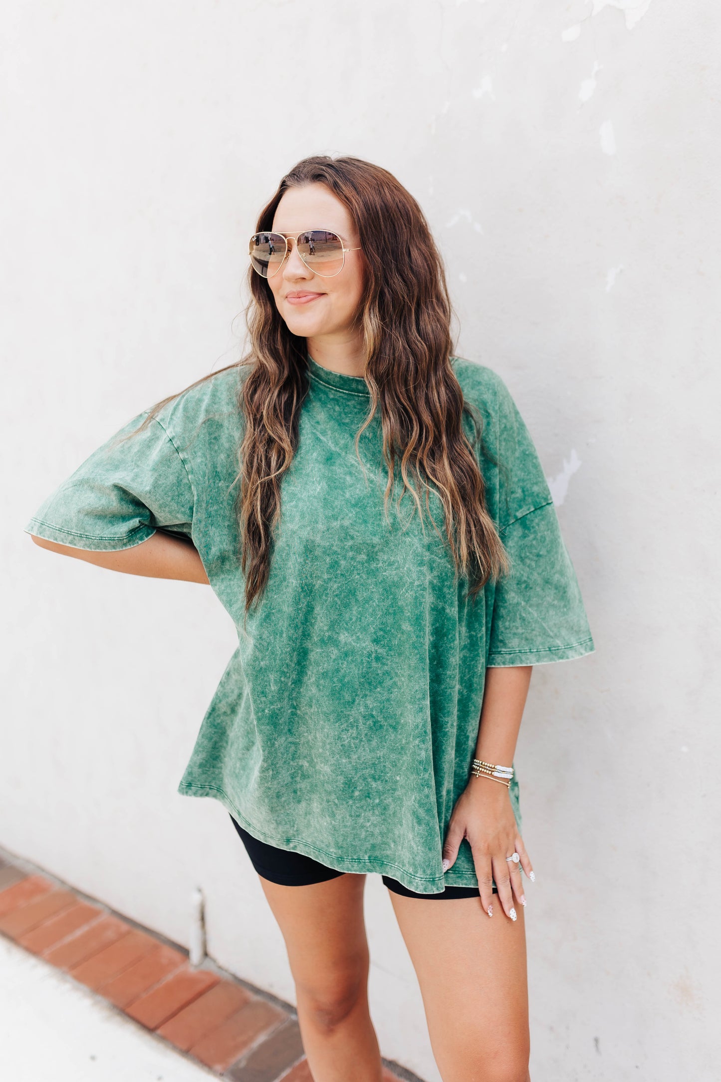 Acid Washed Green Tee