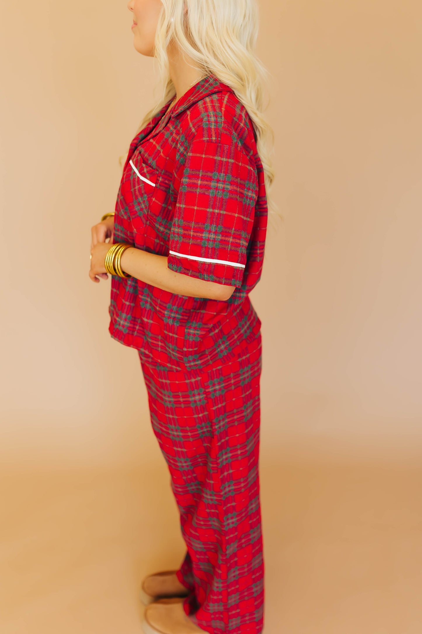 Holly Plaid PJ Set