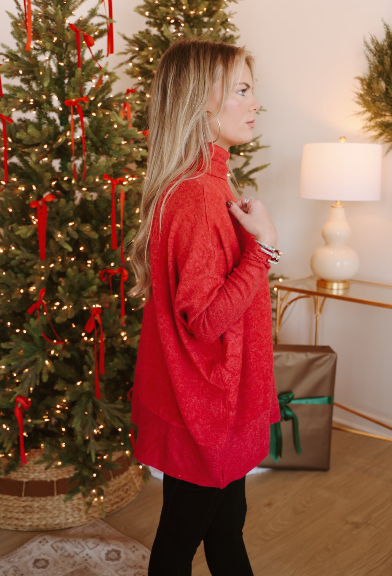 Classic Red Turtleneck