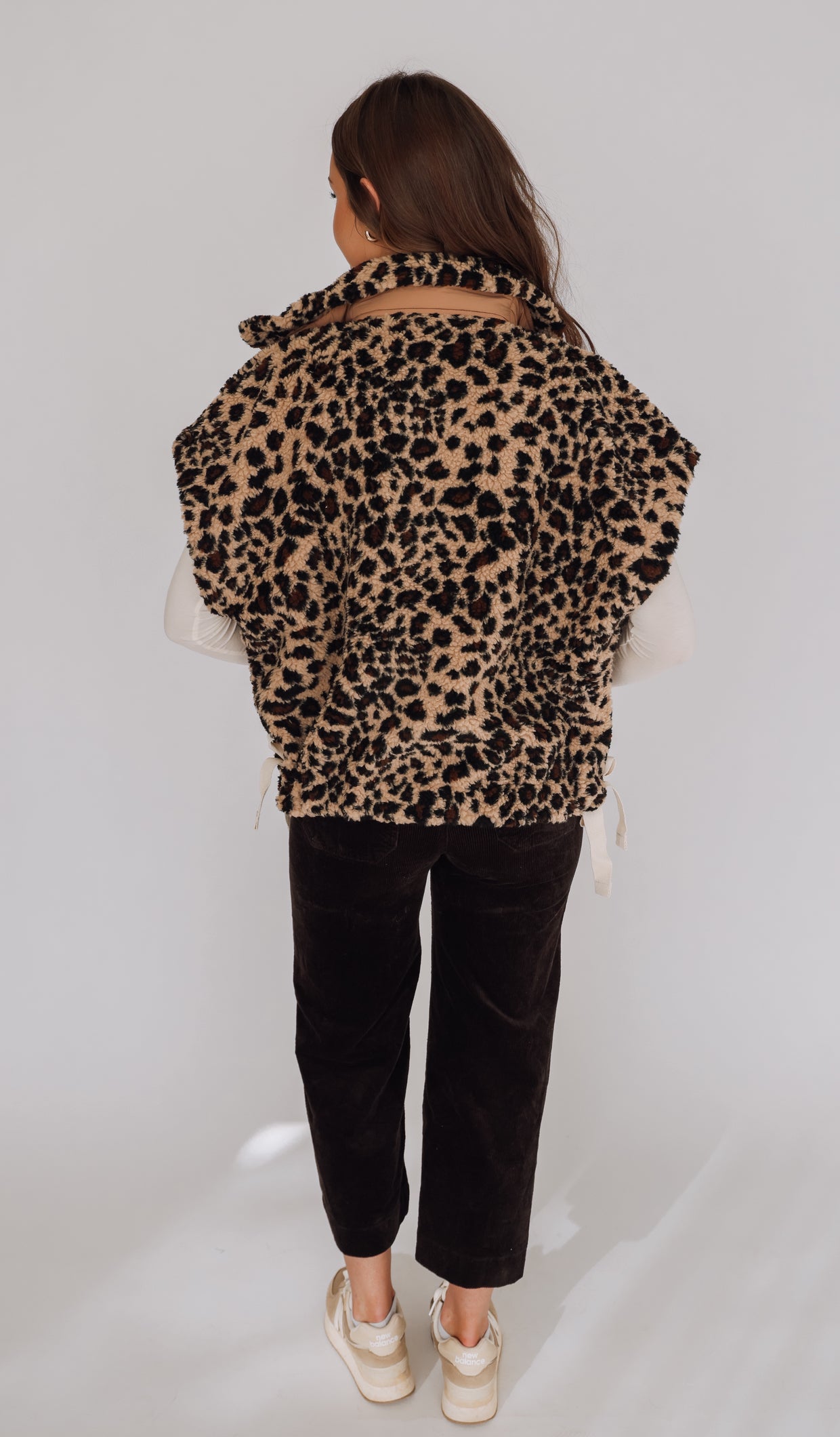 Leopard Print Button Down Vest