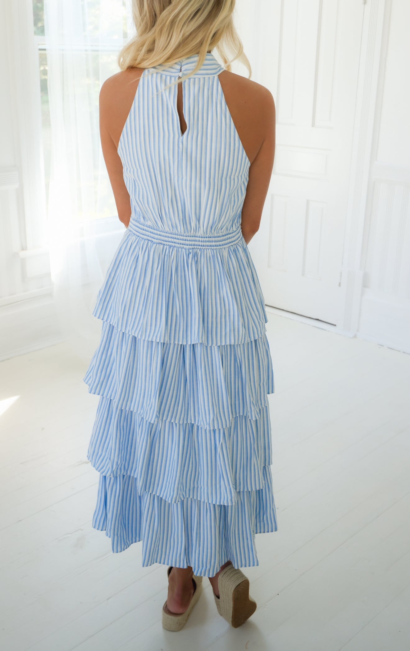 Eleanor Stripe Halter Neck Dress