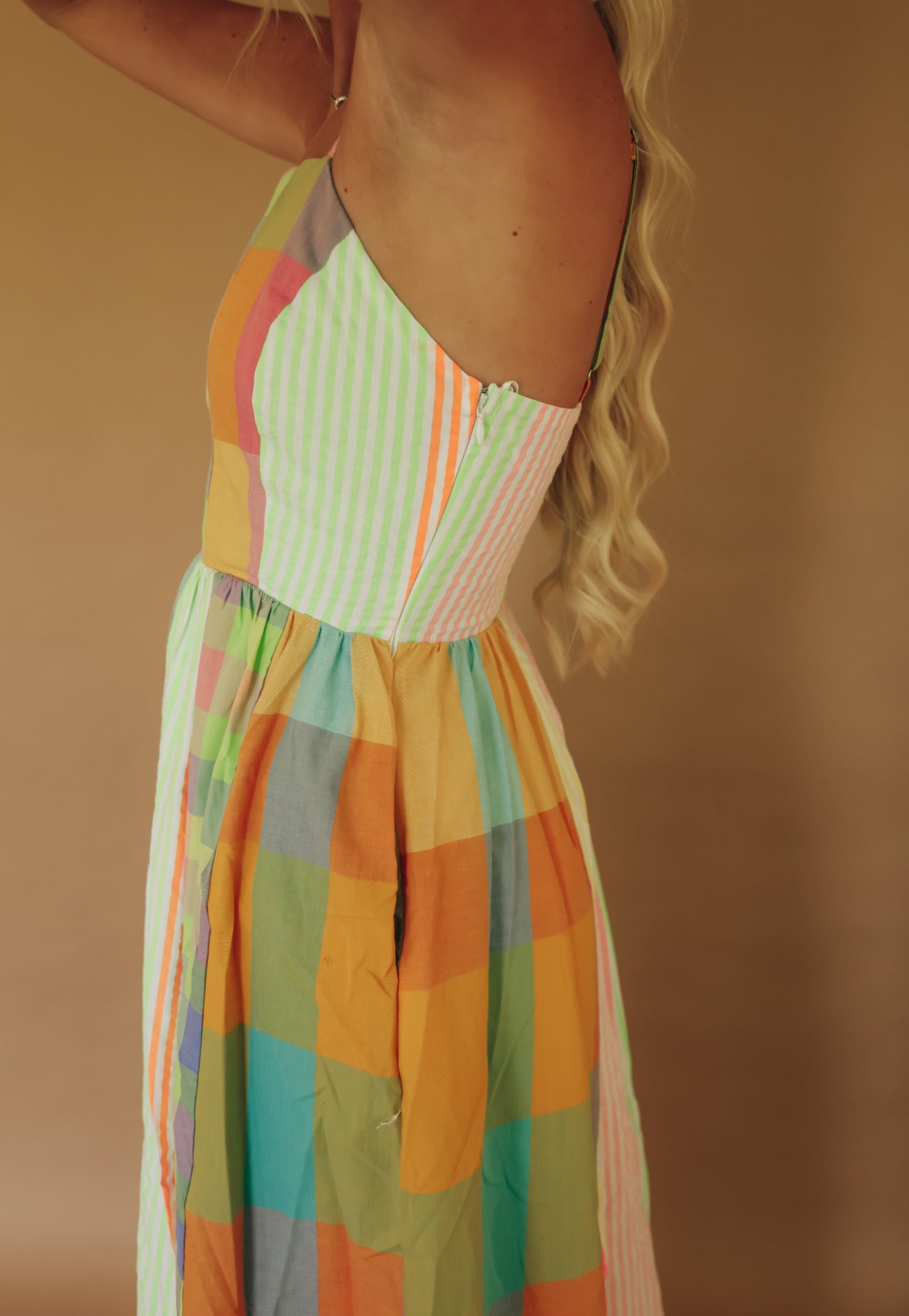 Tropical Tide Colorblock Dress