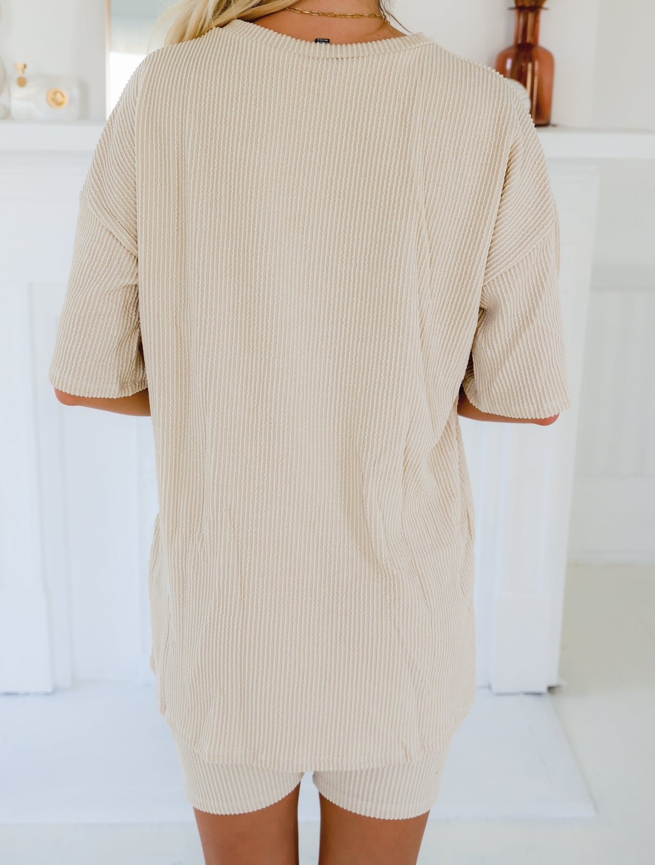 Sand Ribbed Matching Set