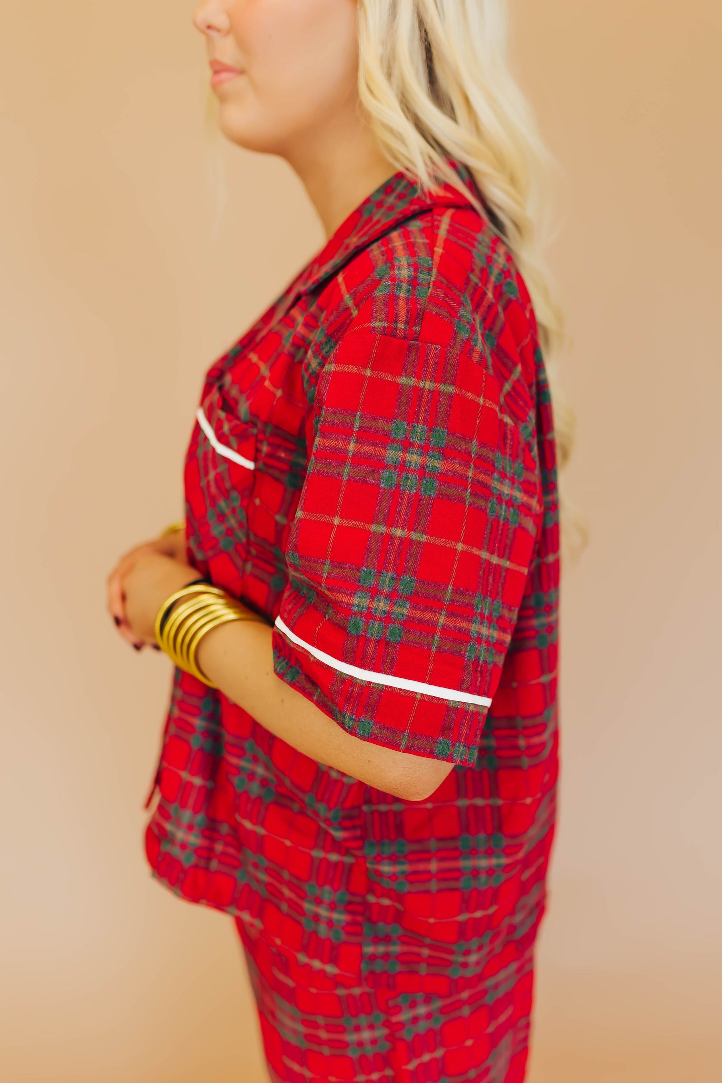 Holly Plaid PJ Set
