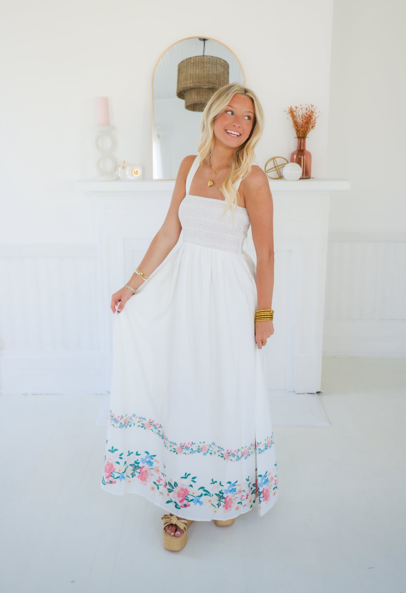 Delilah Embroidered Maxi Dress