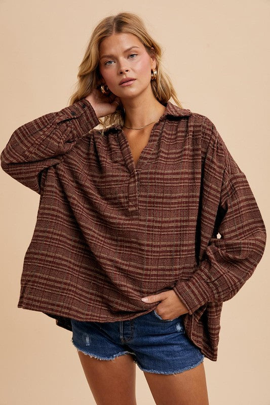 Tweed Plaid Thanksgiving Top