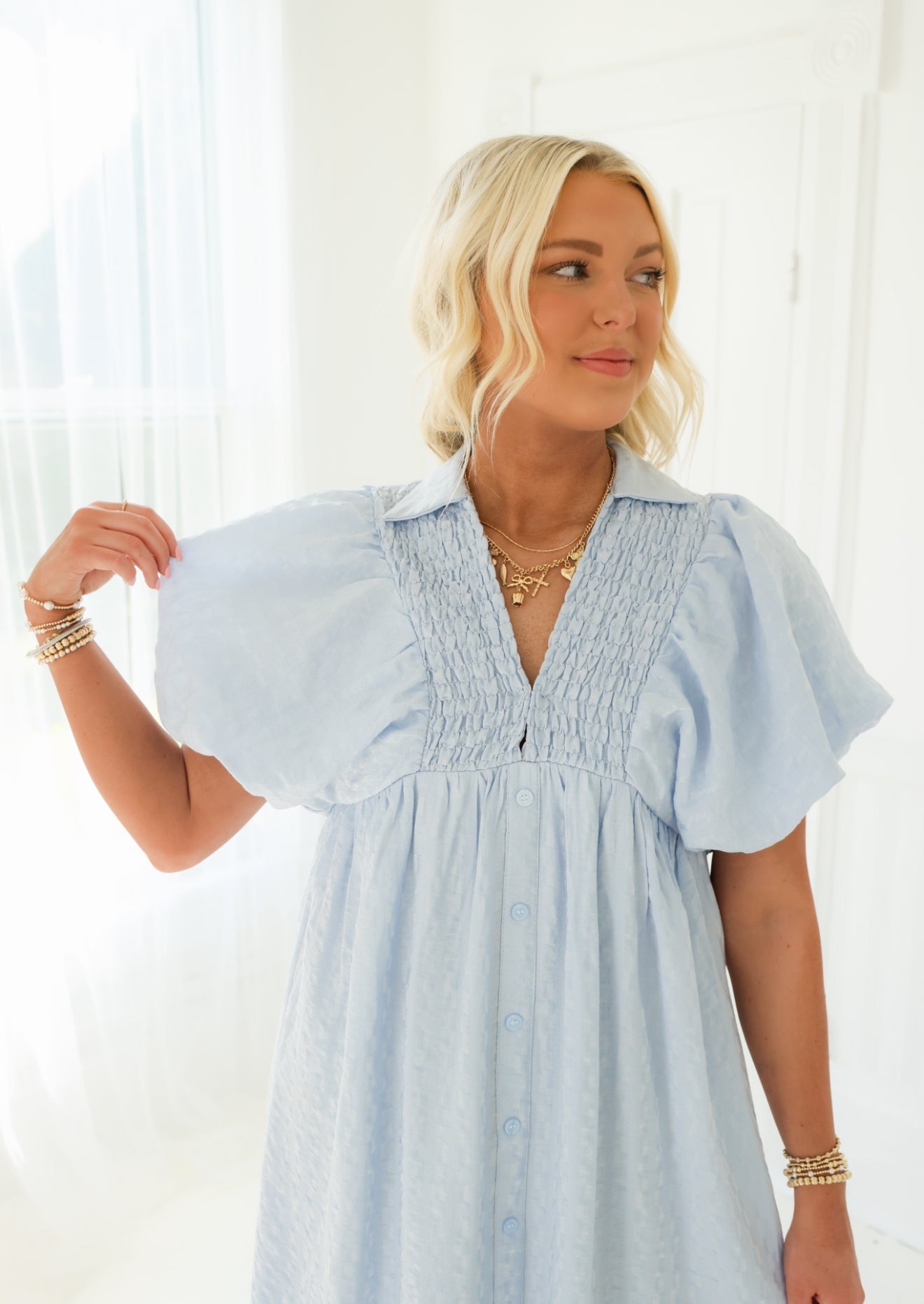 Charlotte Blue Midi Dress