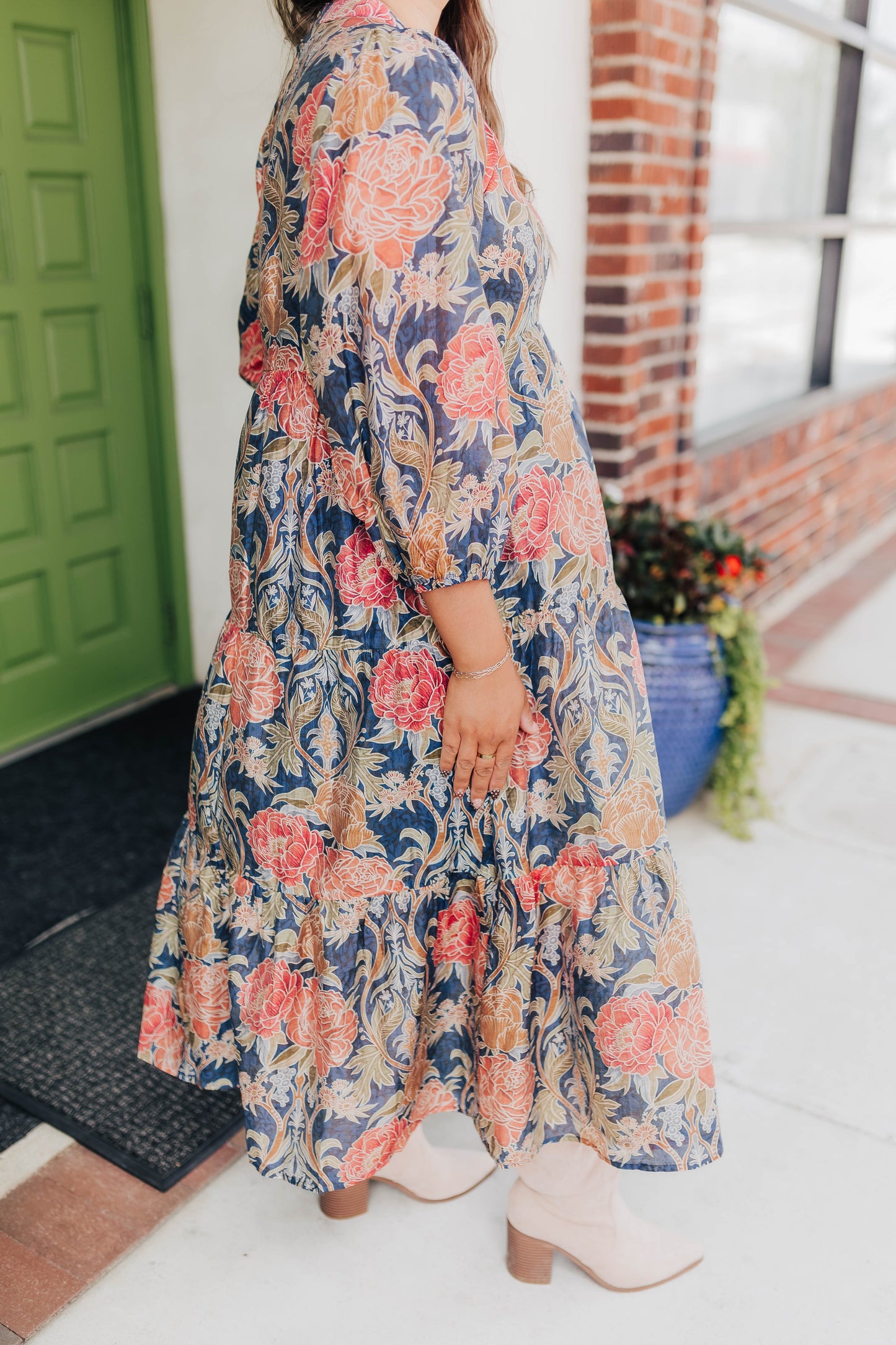 Indigo Ember Midi Dress