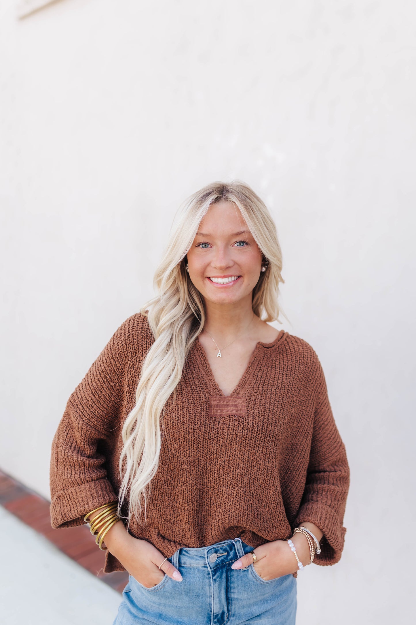 Harvest Camel Knit Top