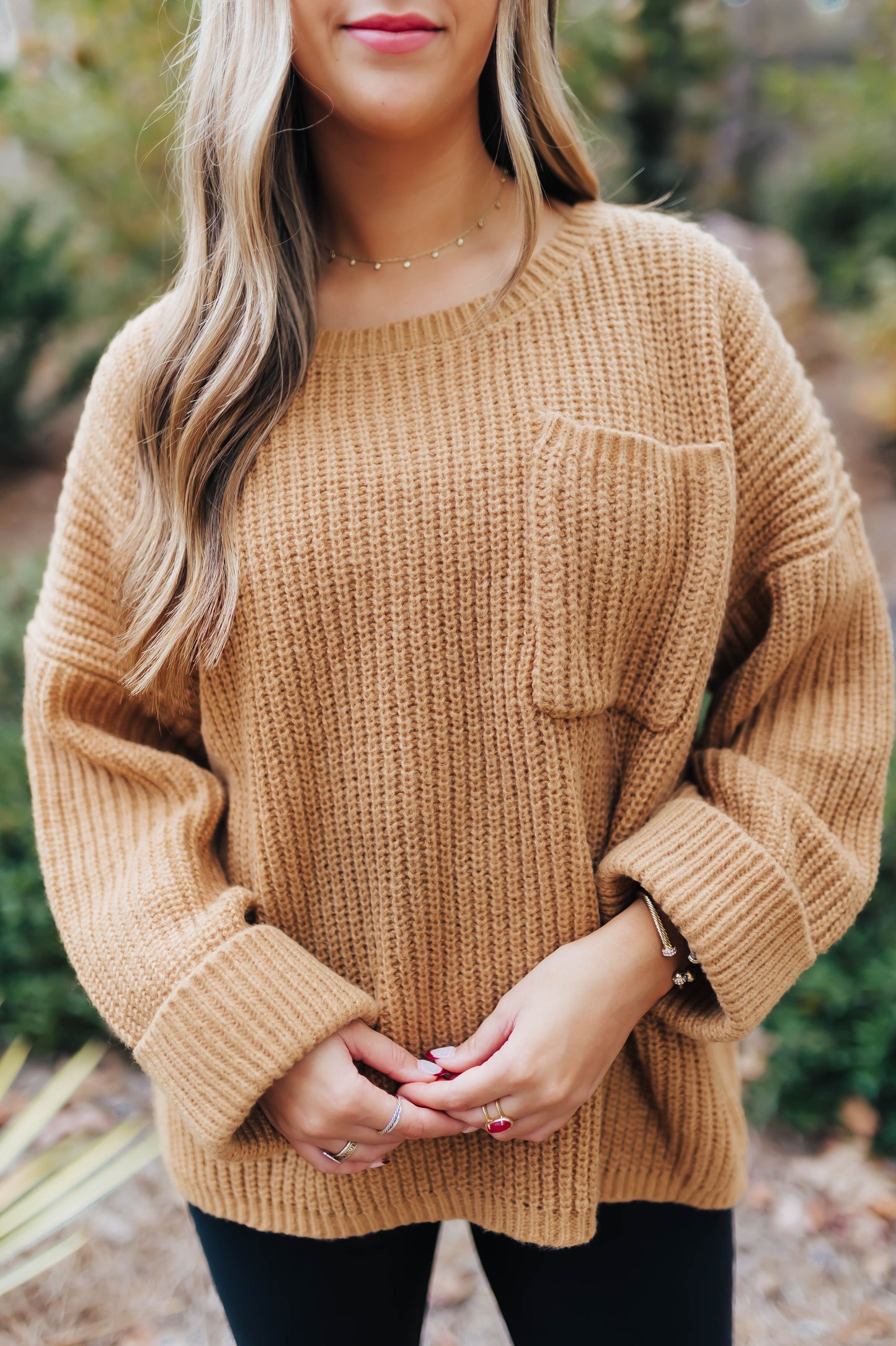 Camel Sweater Top