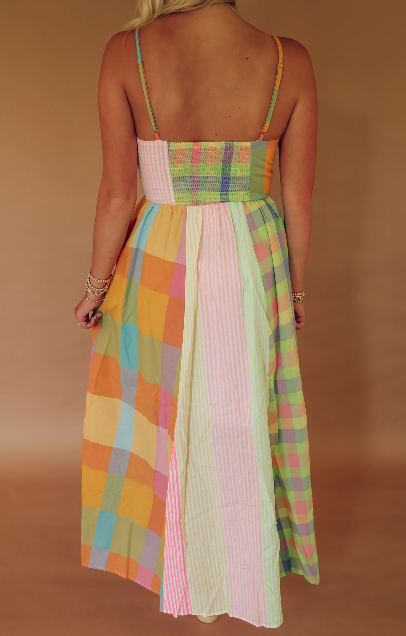 Tropical Tide Colorblock Dress