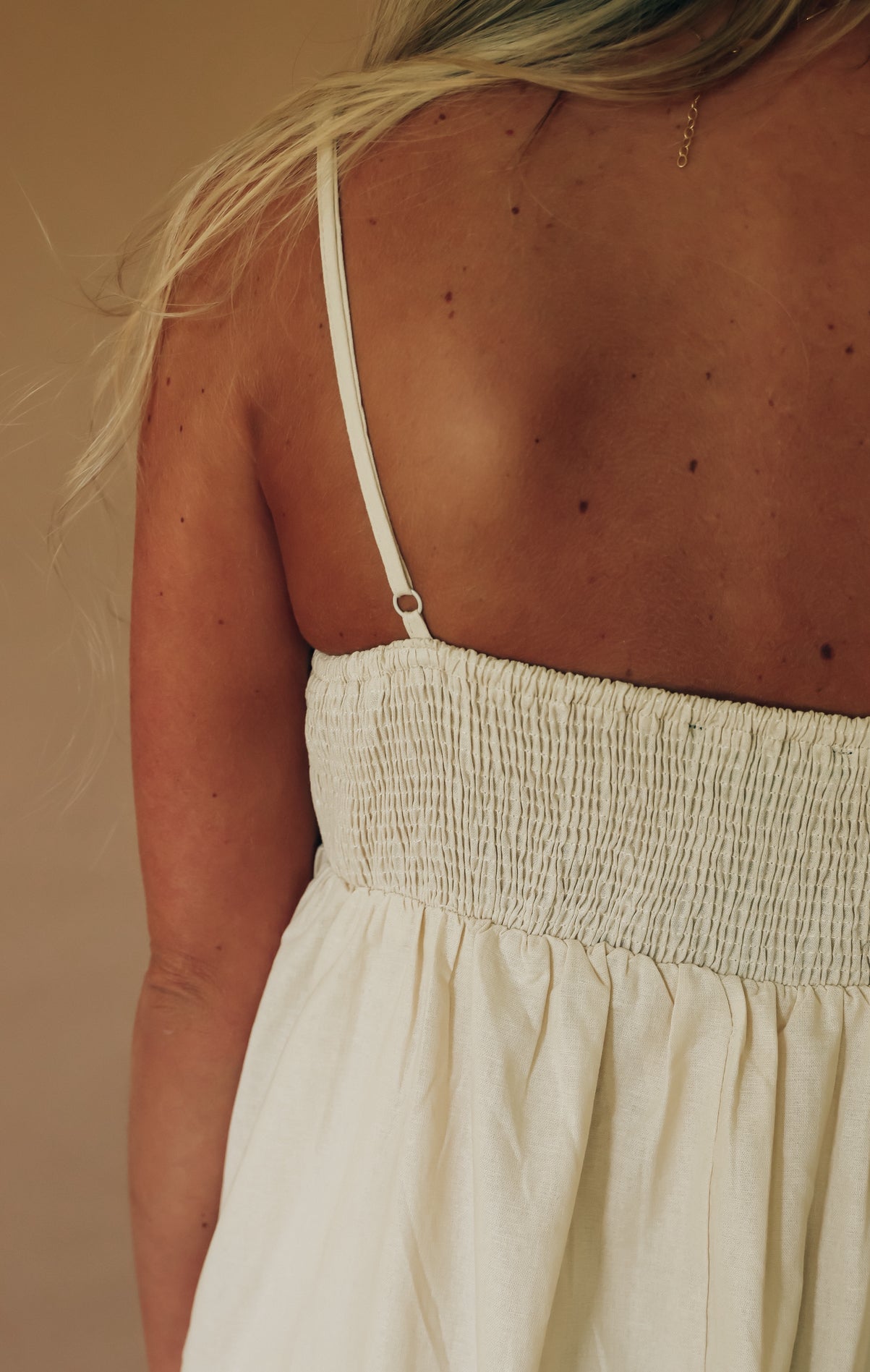 Coastal Drift Linen Midi Dress