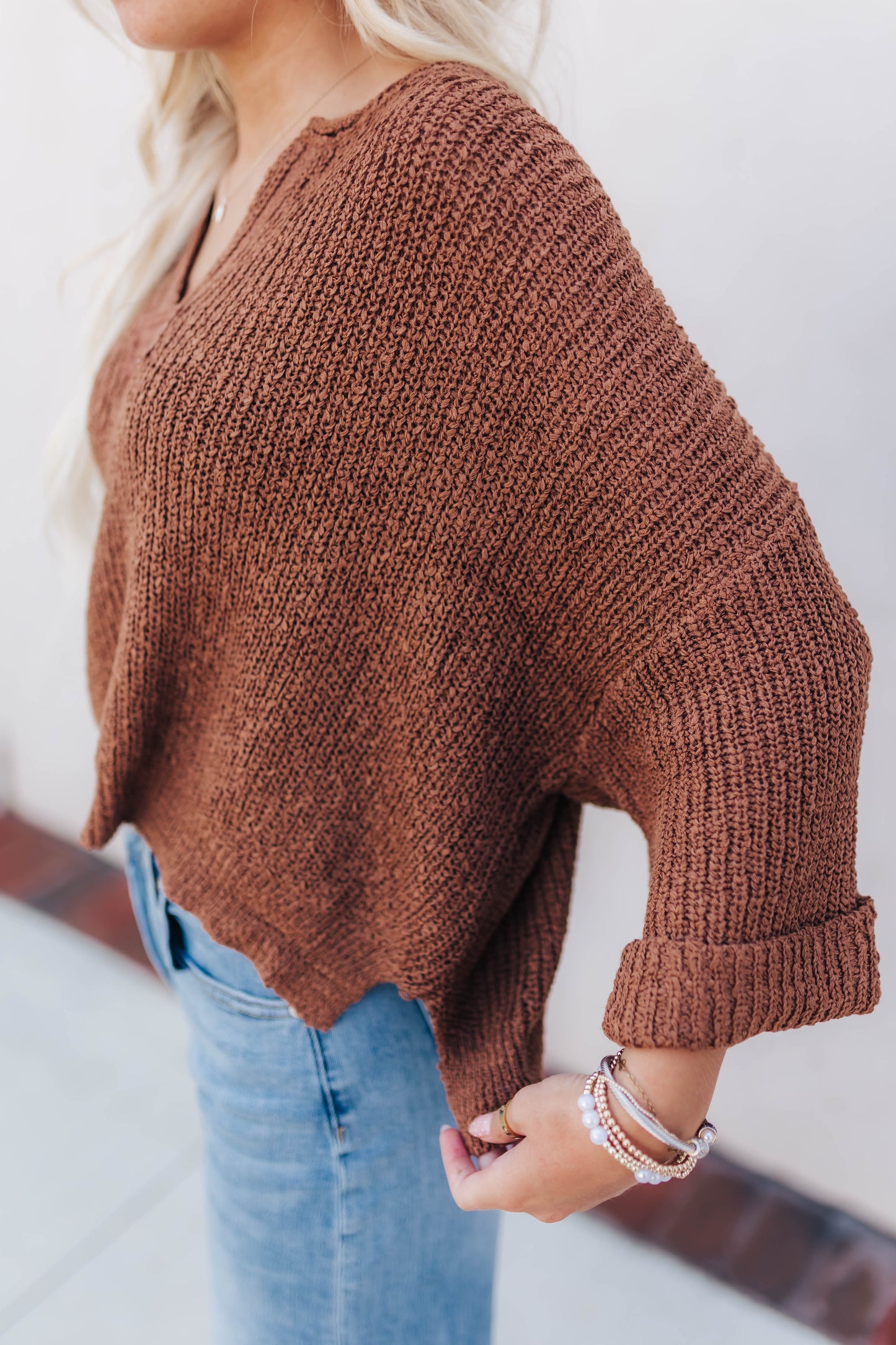 Harvest Camel Knit Top