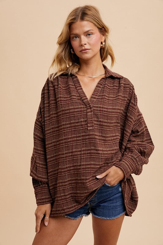 Tweed Plaid Thanksgiving Top