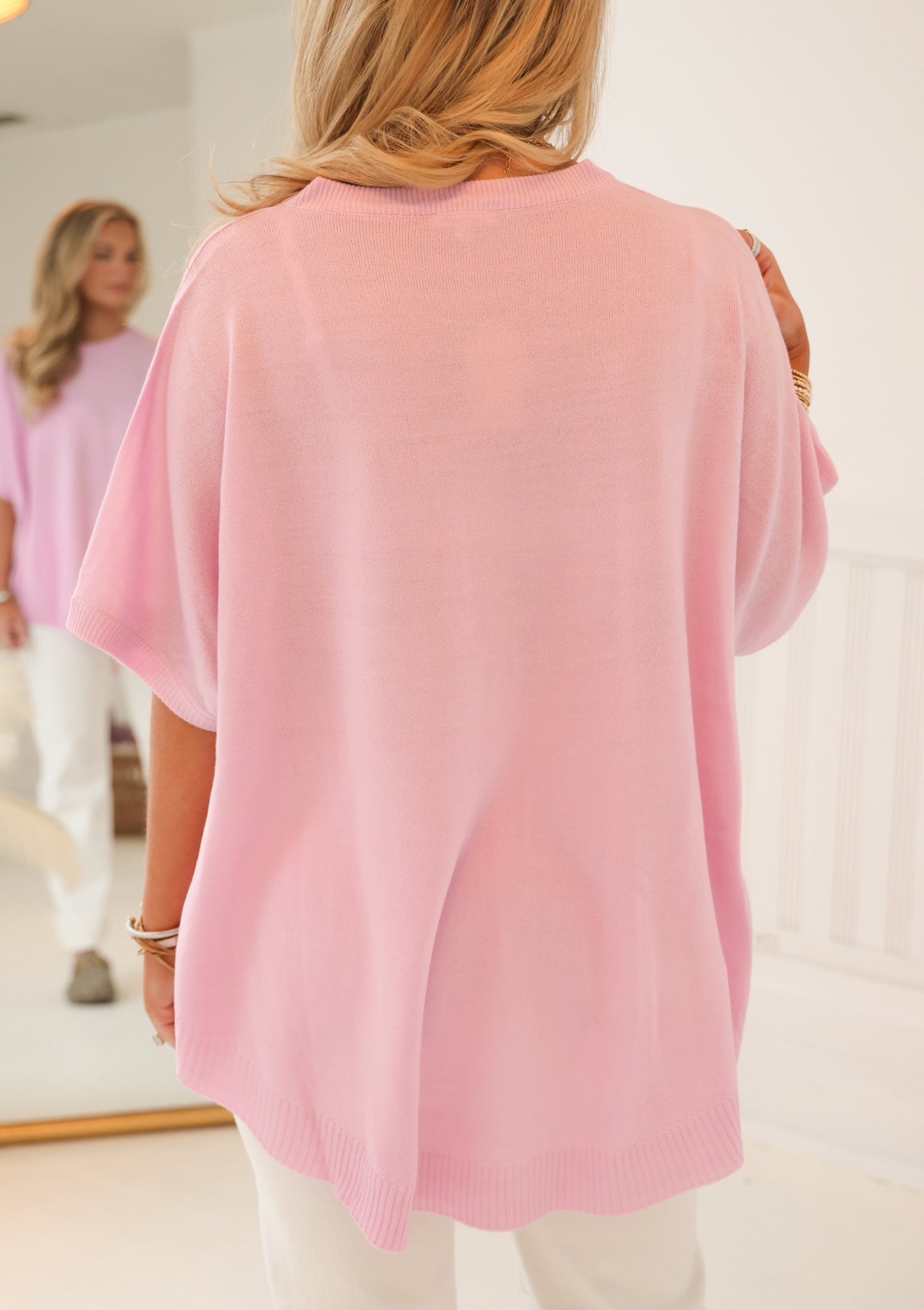 Poppy Pink Knit Top