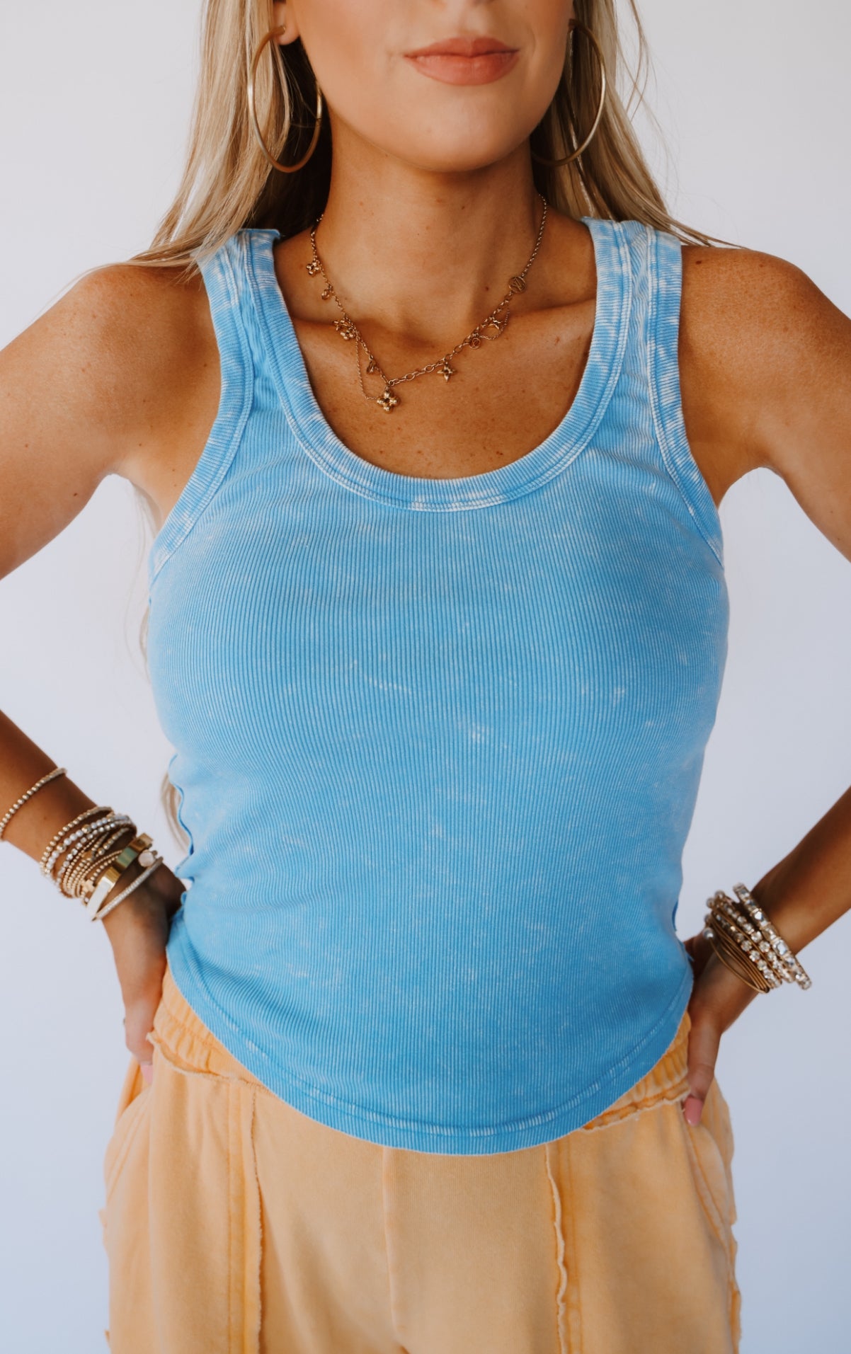 Blue Acid Washed Tank