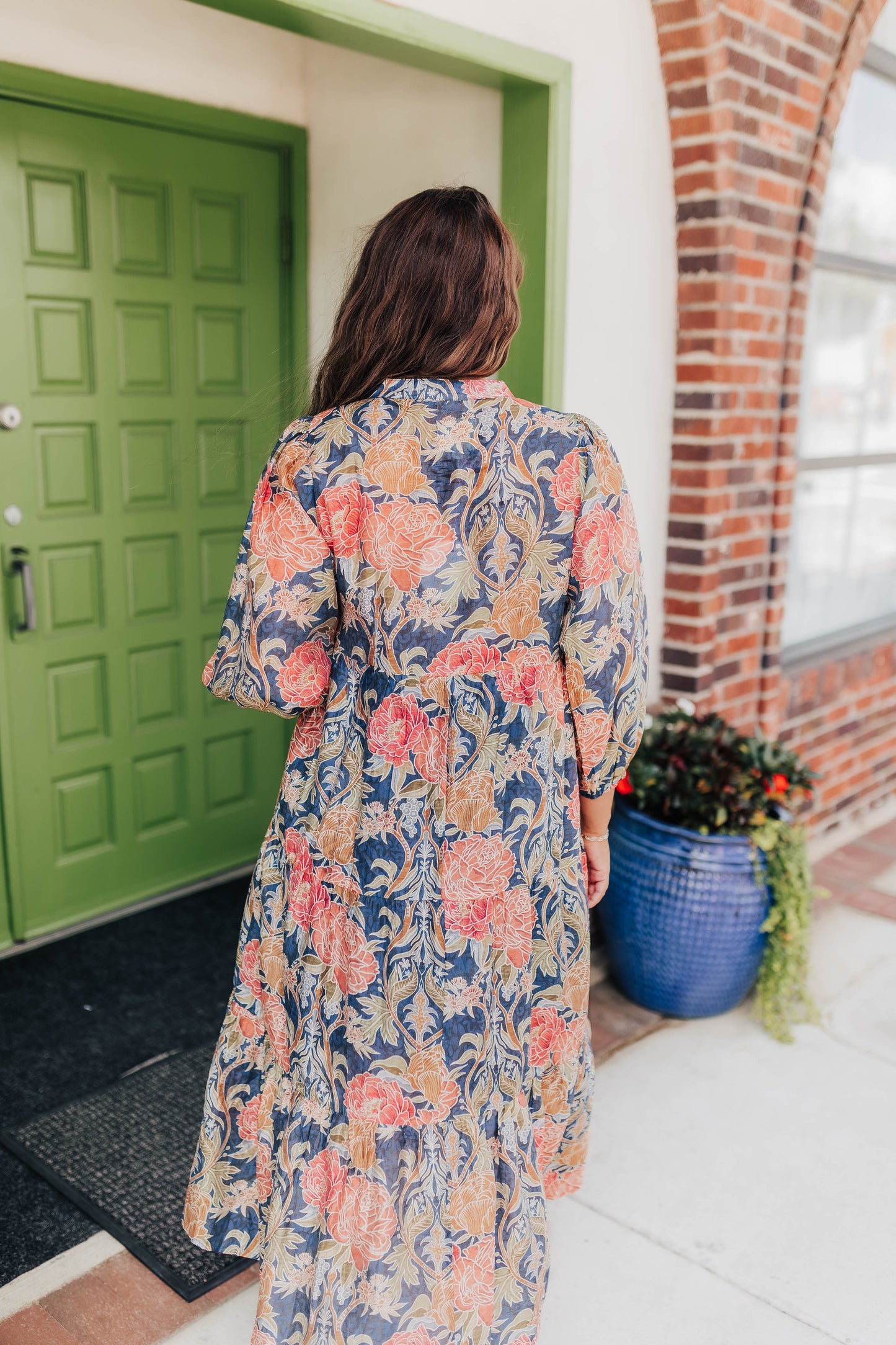 Indigo Ember Midi Dress