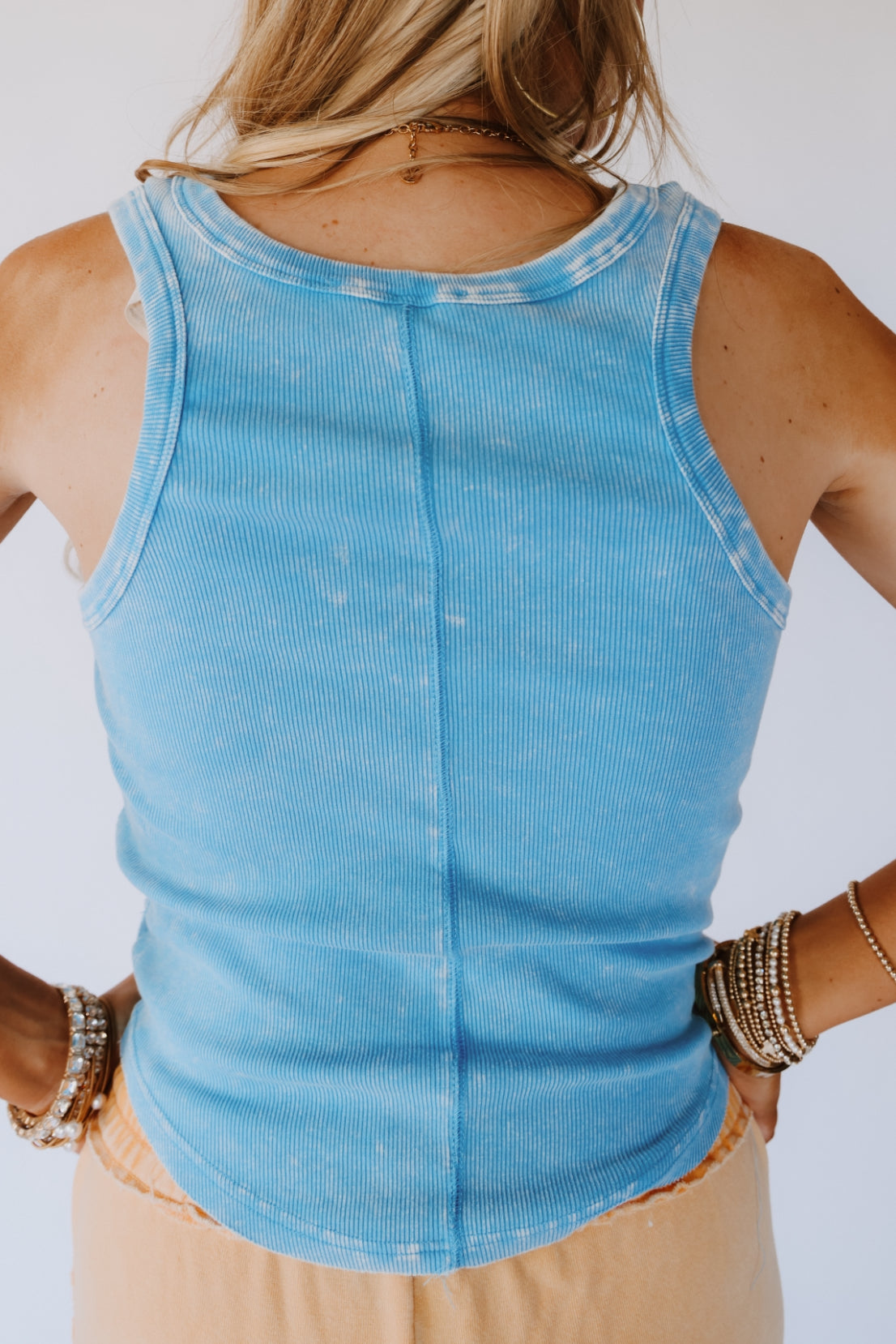 Blue Acid Washed Tank