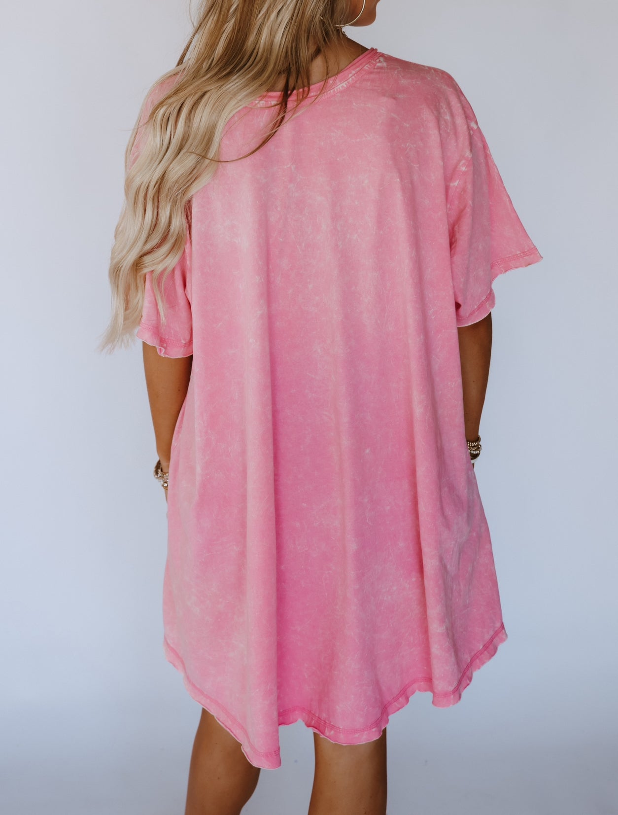 Candy Pink Oversized Tee