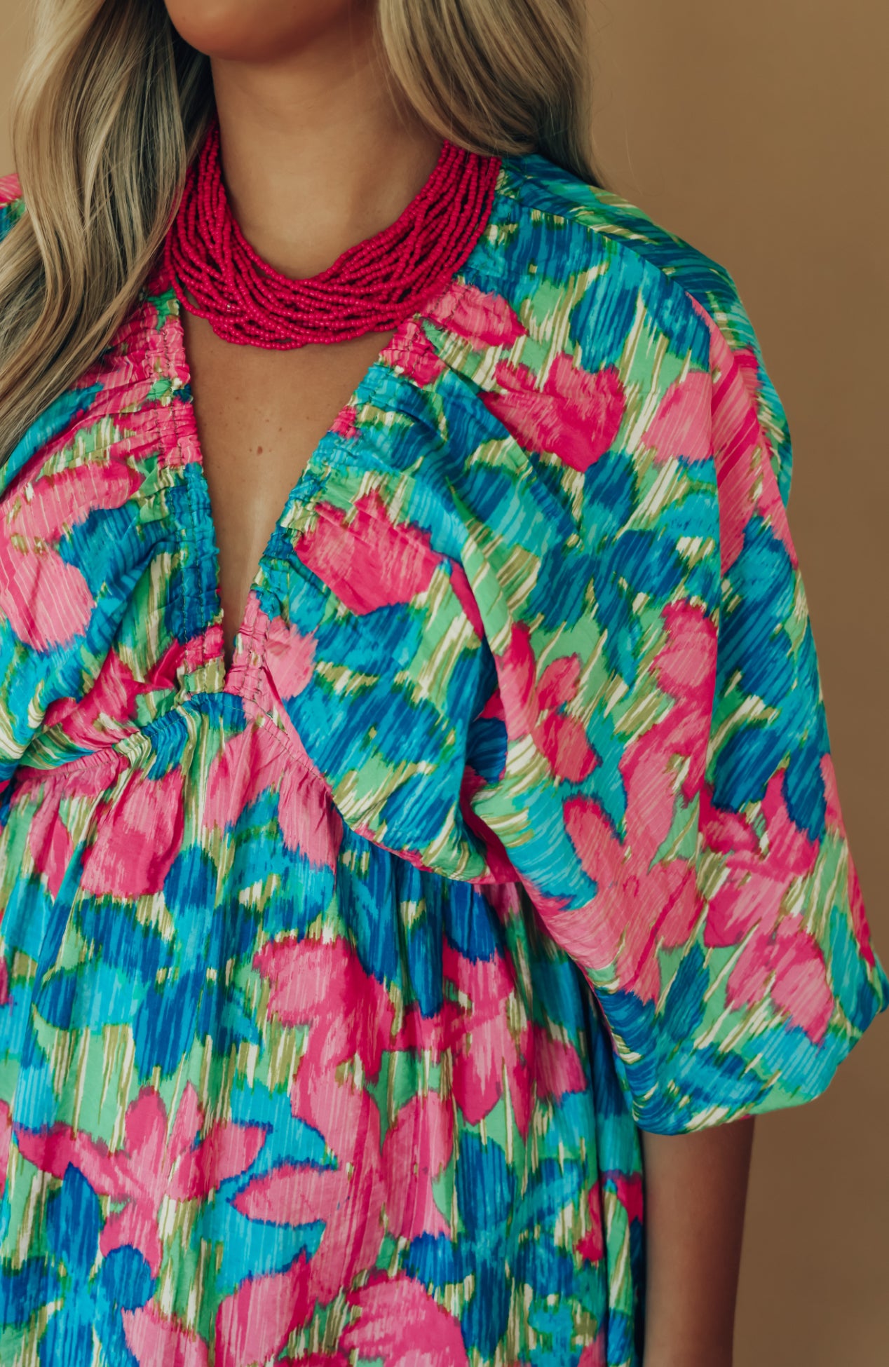 Tropical Bloom Mini Dress