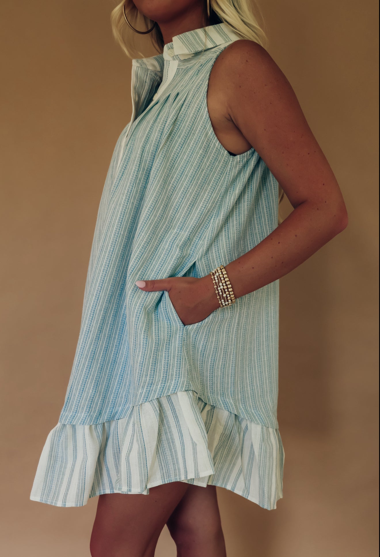 Seaside Striped Mini Dress