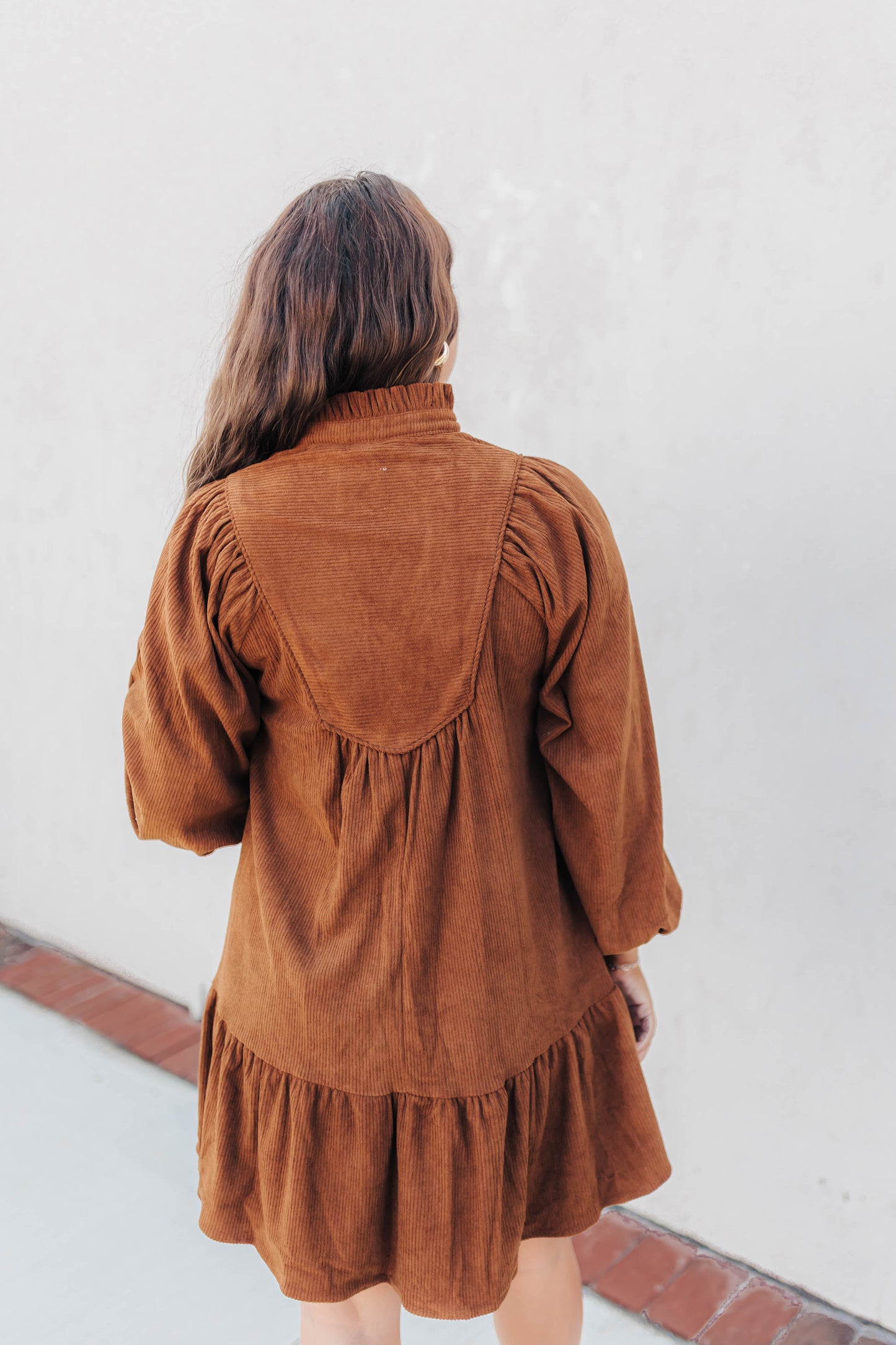 Espresso Days Corduroy Dress
