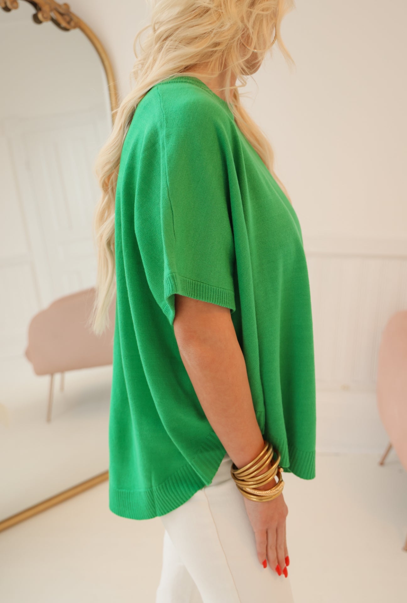 Ellie Emerald Green Knit Top