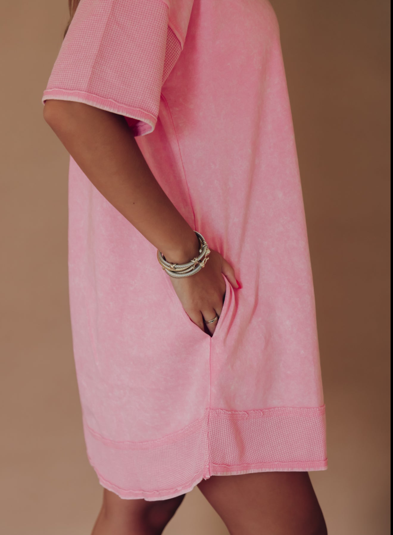 Flamingo Pink Casual Dress