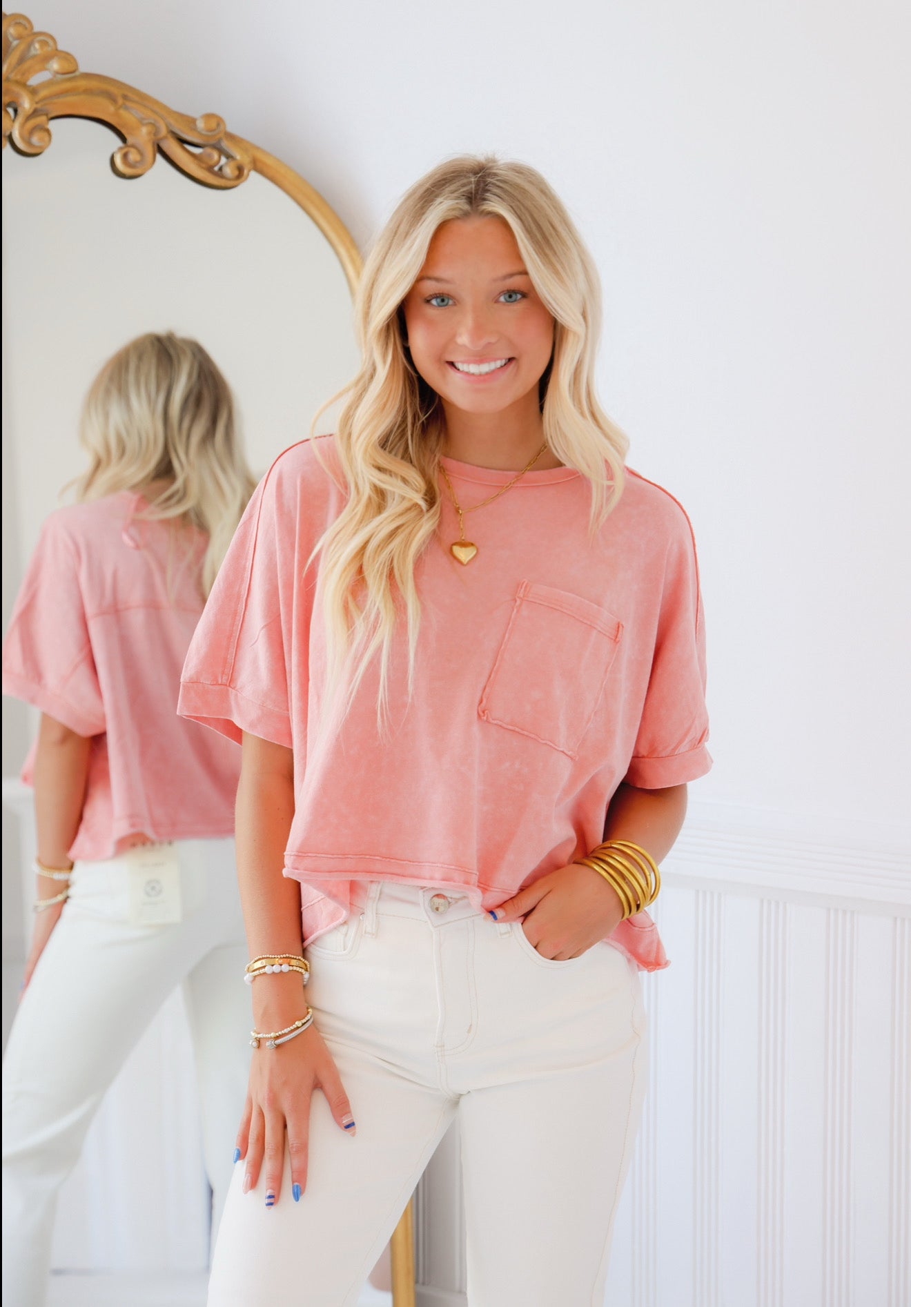 Peachy Days Mineral Washed Top