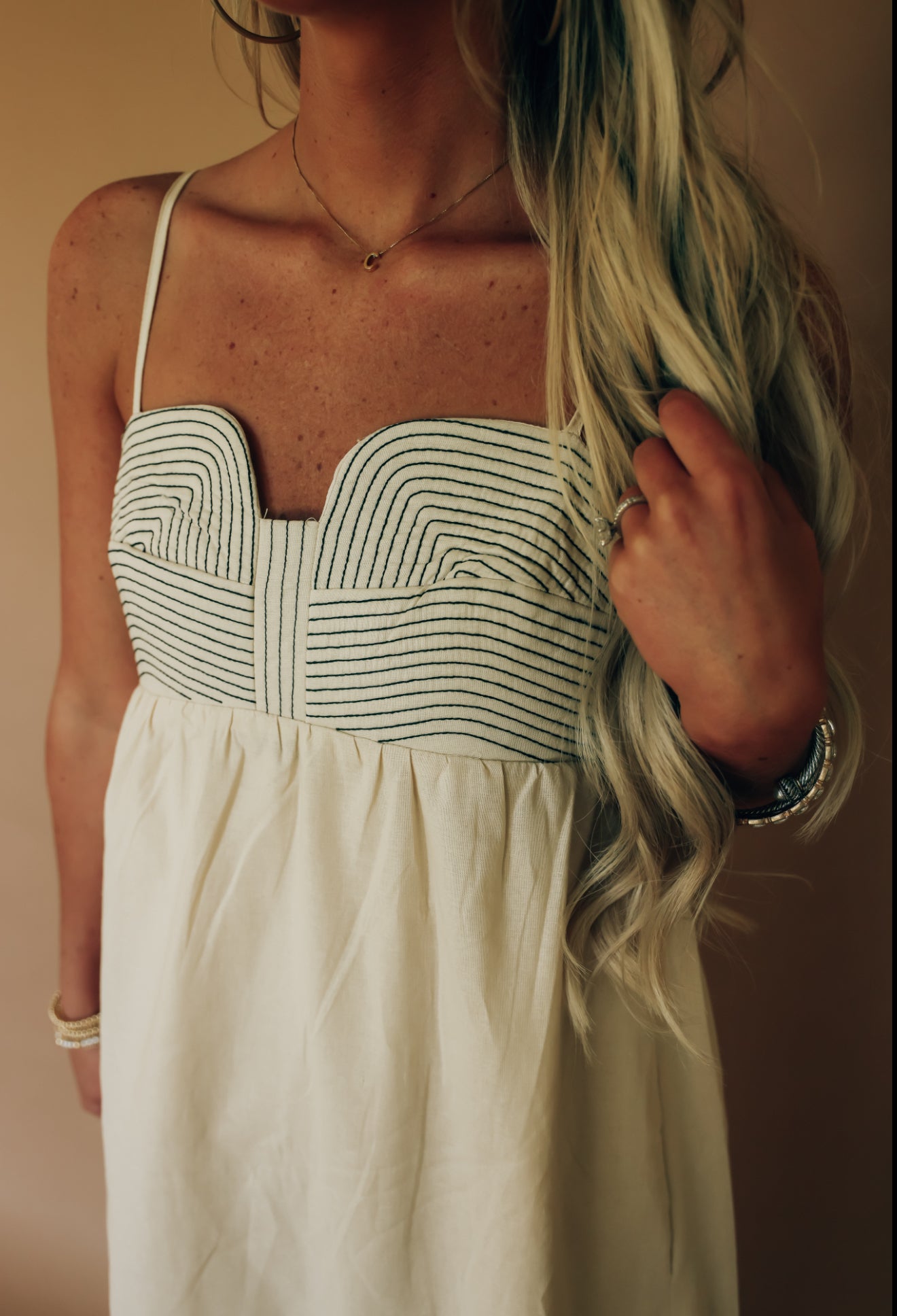 Coastal Drift Linen Midi Dress