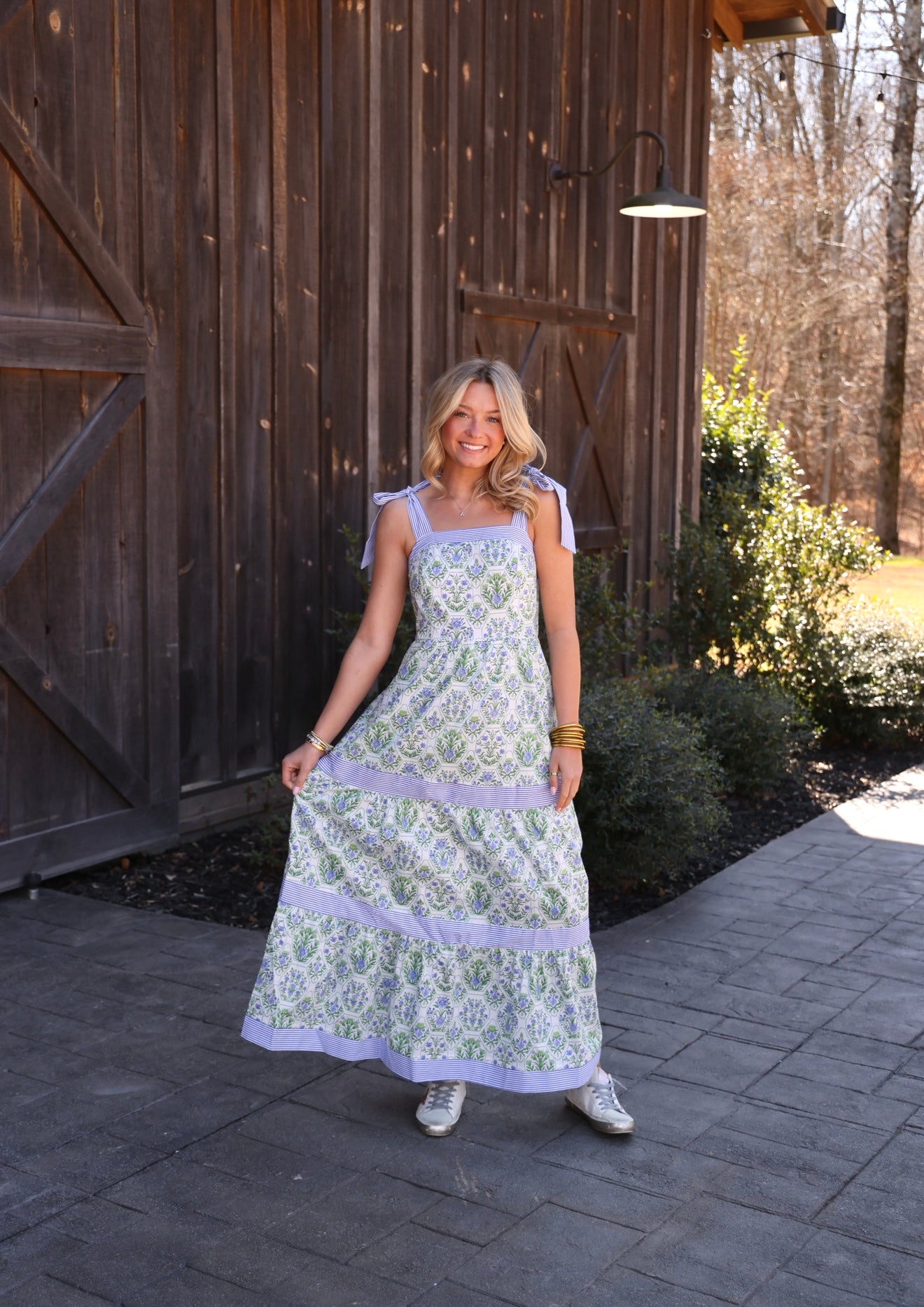 fitted lace wedding dress Blossom Lane Maxi Dress