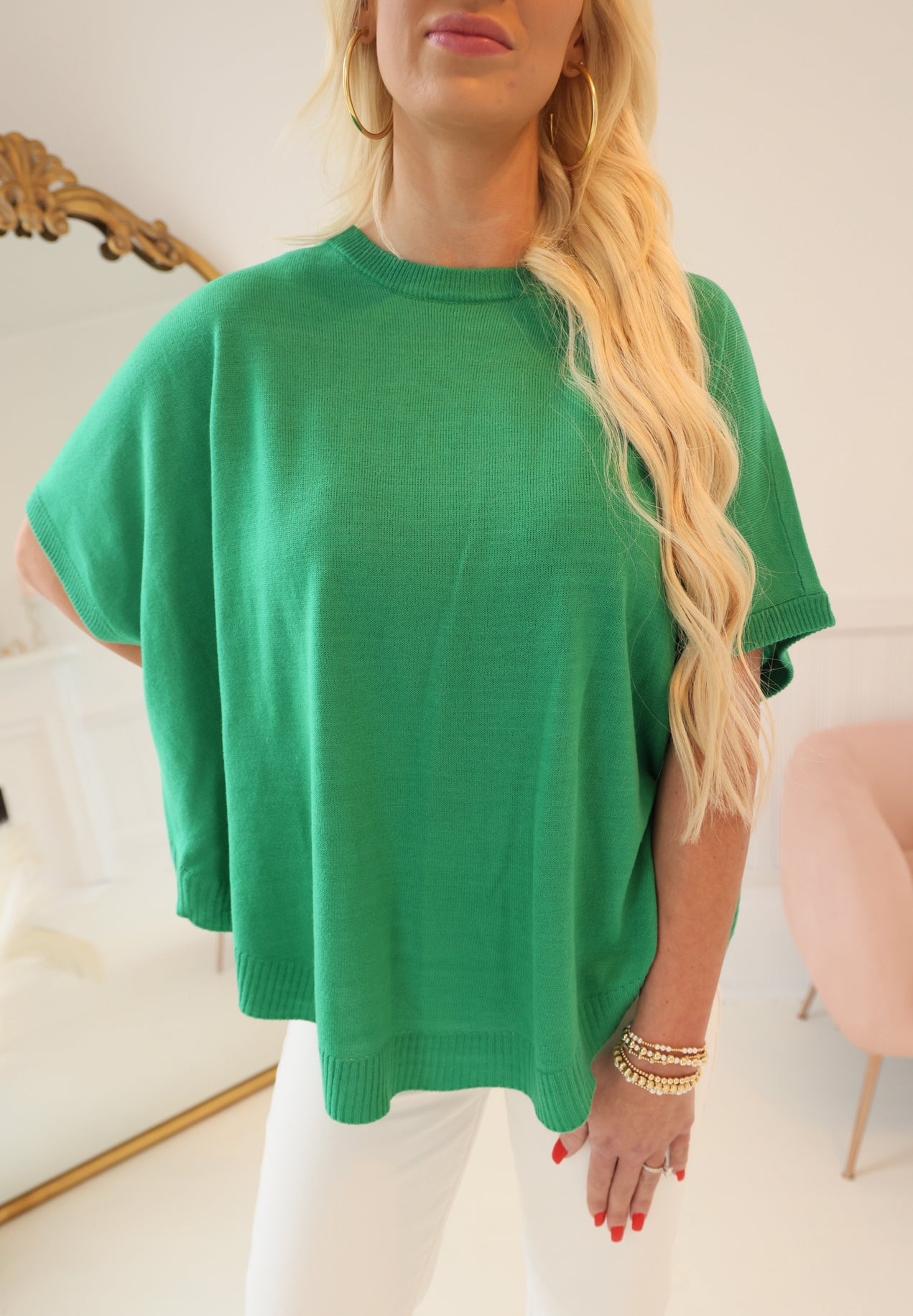 Ellie Emerald Green Knit Top