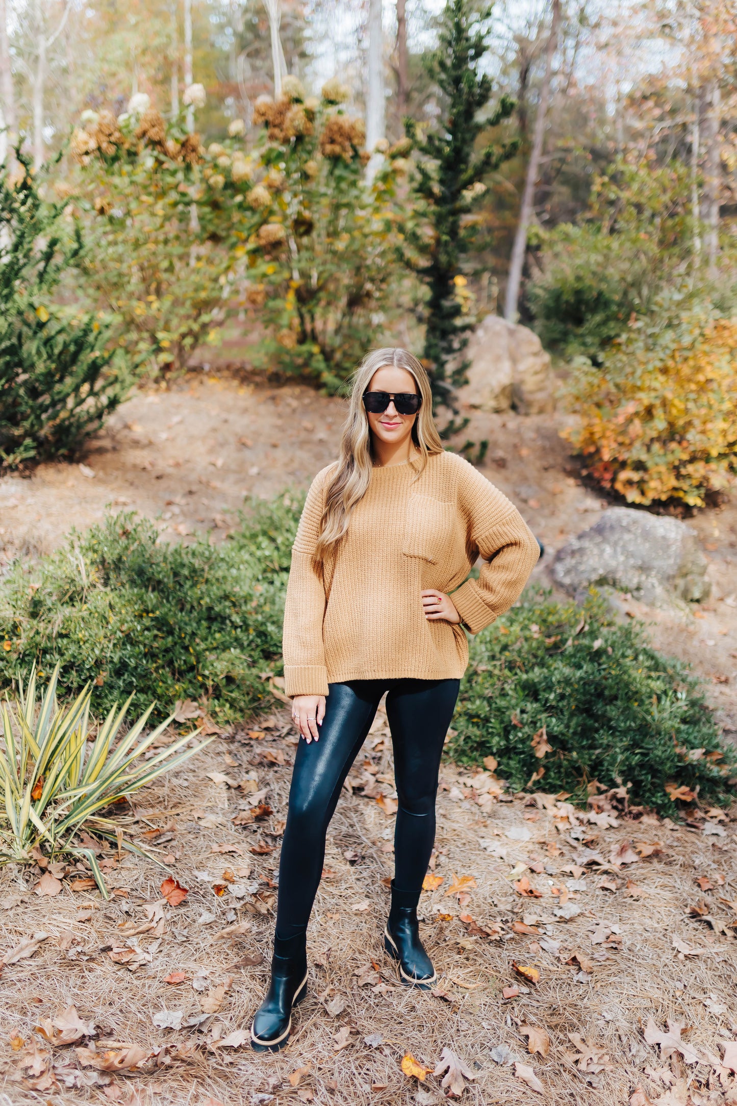 Camel Sweater Top