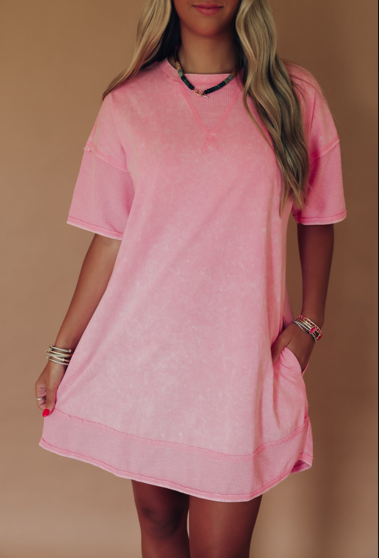 Flamingo Pink Casual Dress