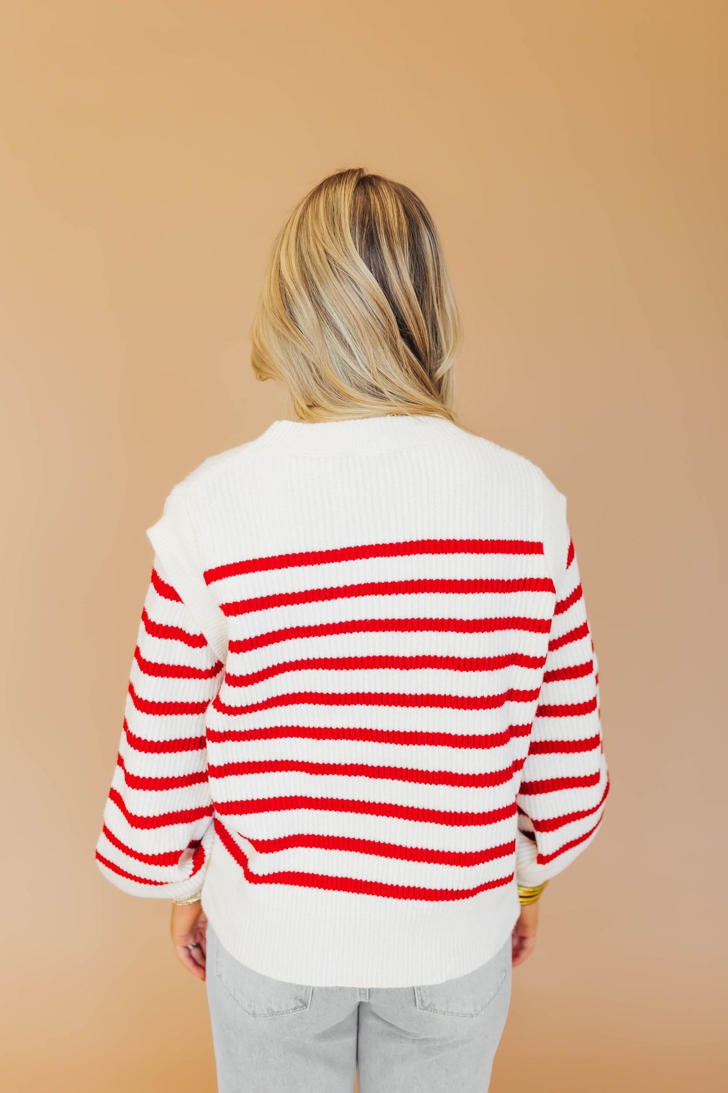 Holidays Striped Cream Sweater