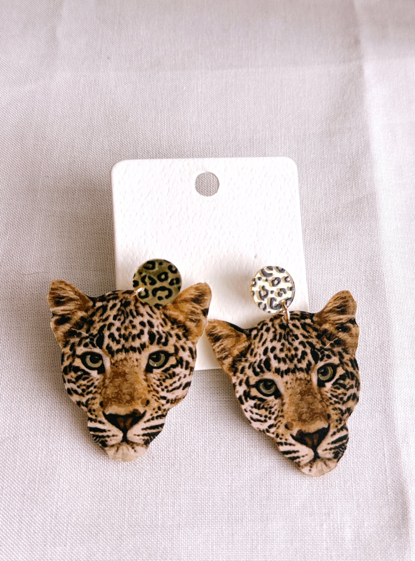 Leopard Head Earrings