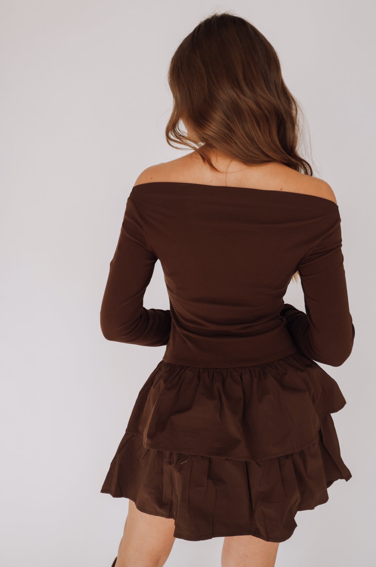 Espresso Days Ruffle Tiered Dress