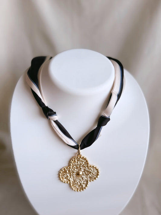 Black Knot Charm Necklace