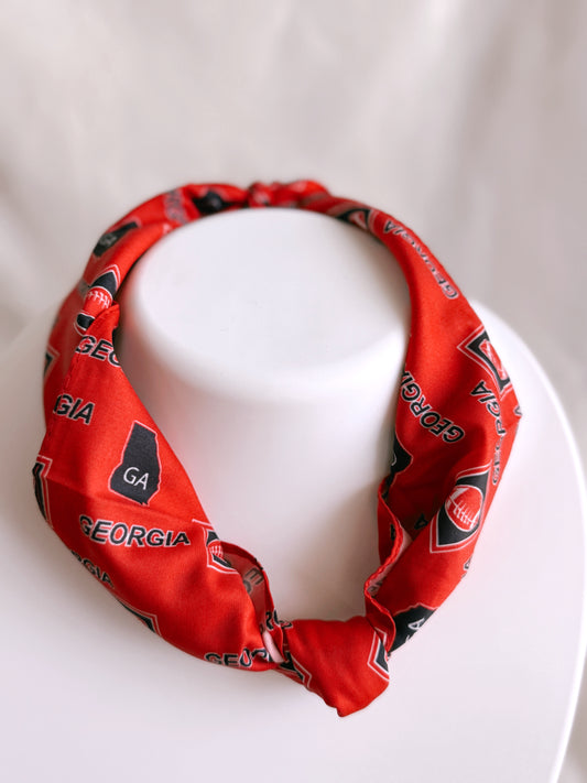 GA Red Football Scarf