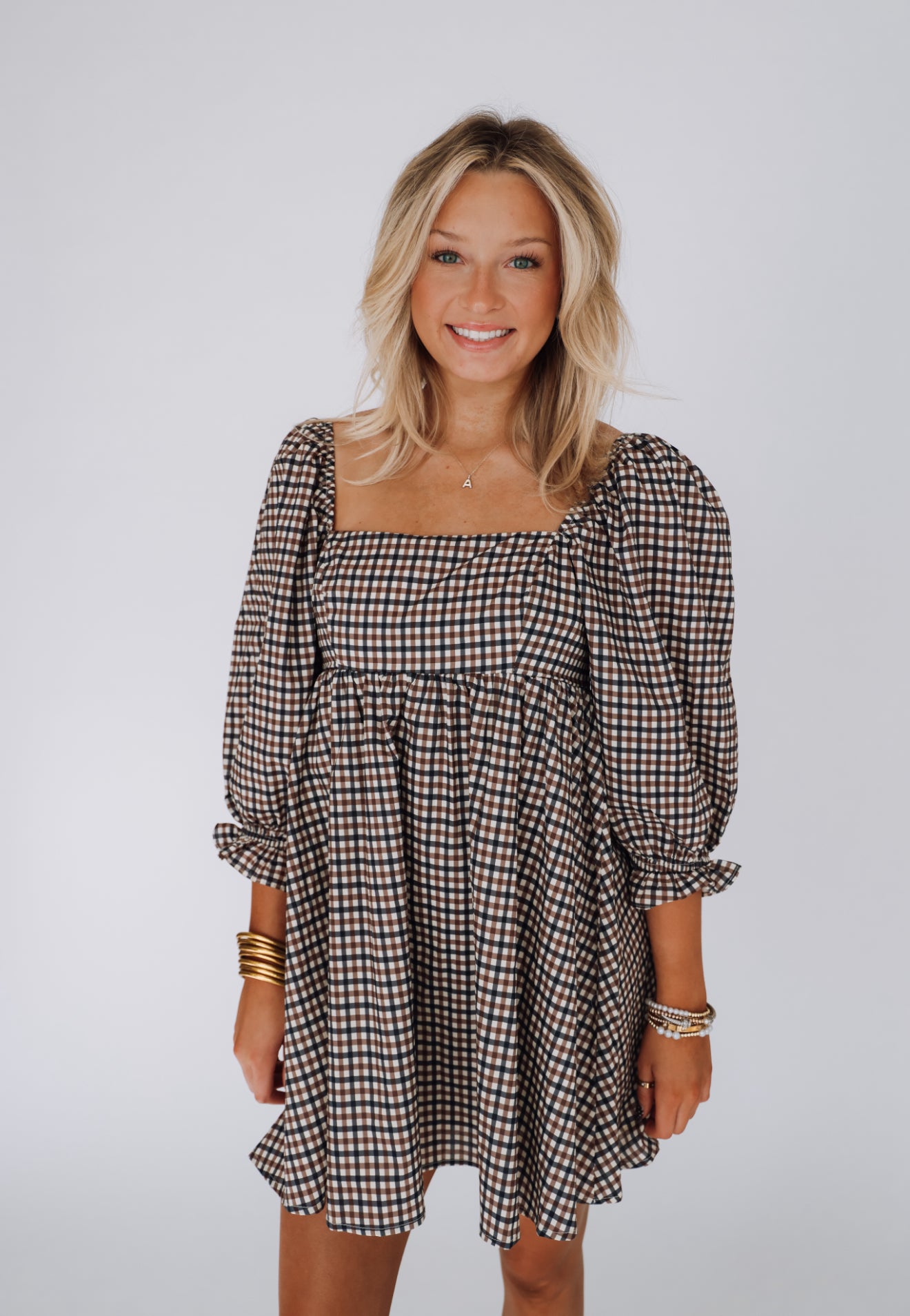 Thankful Days Gingham Dress