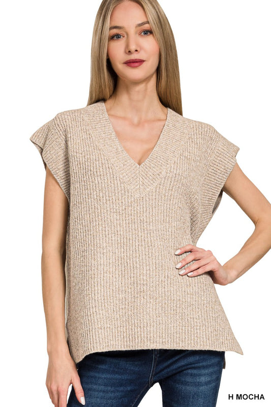 Cozy Ribbed V-Neck Sweater Vest