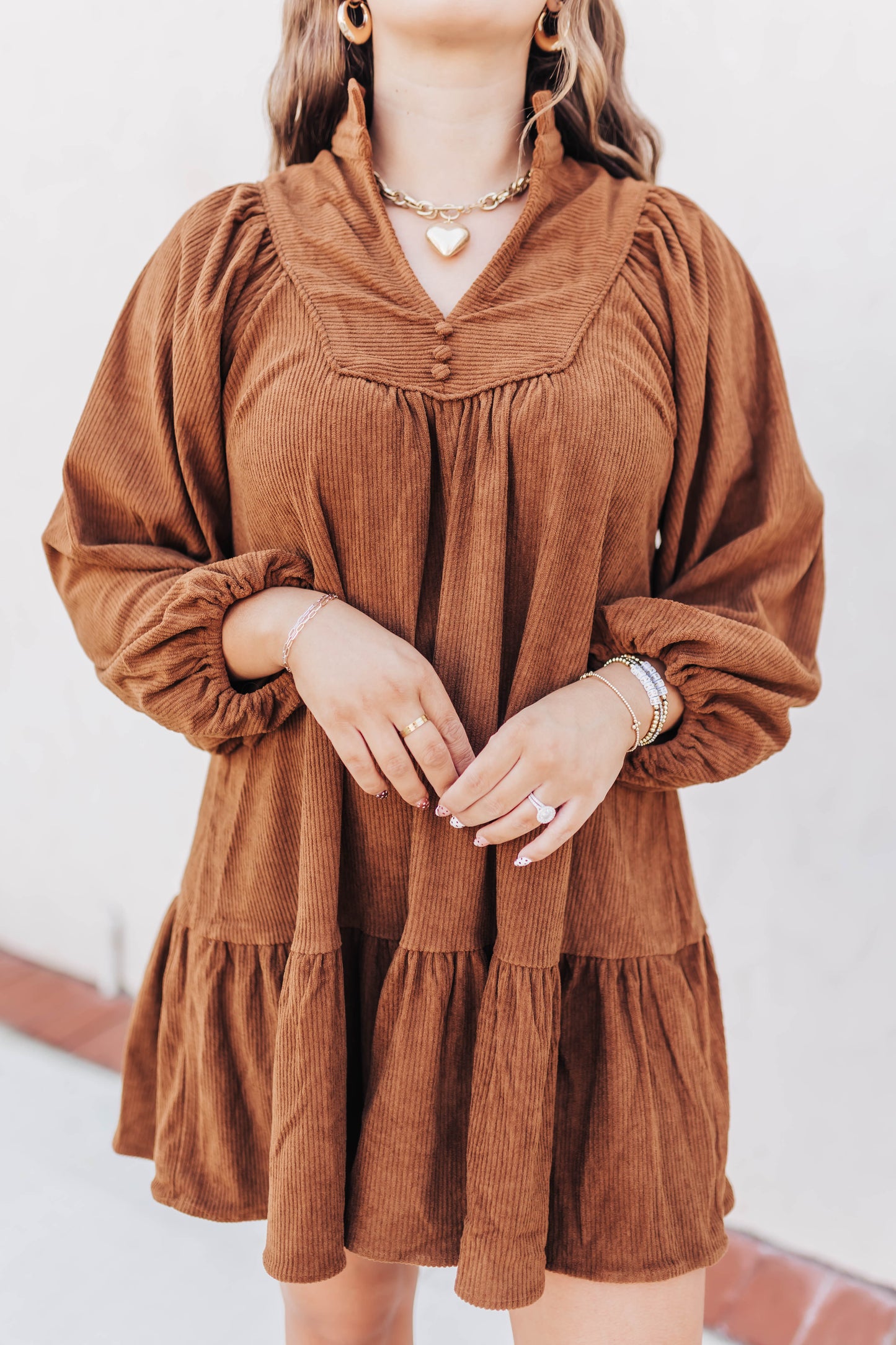 Espresso Days Corduroy Dress