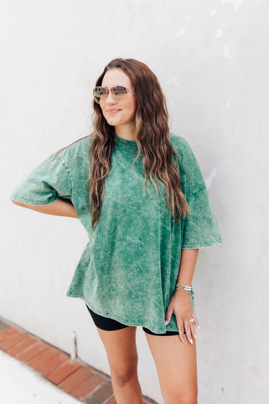 Acid Washed Green Tee